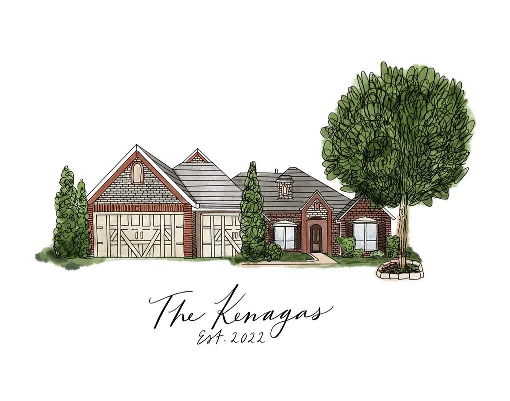 Home is where the art is! Love this illustration for new homeowners. The perfect way to always remember your favorite place.🏡🤎