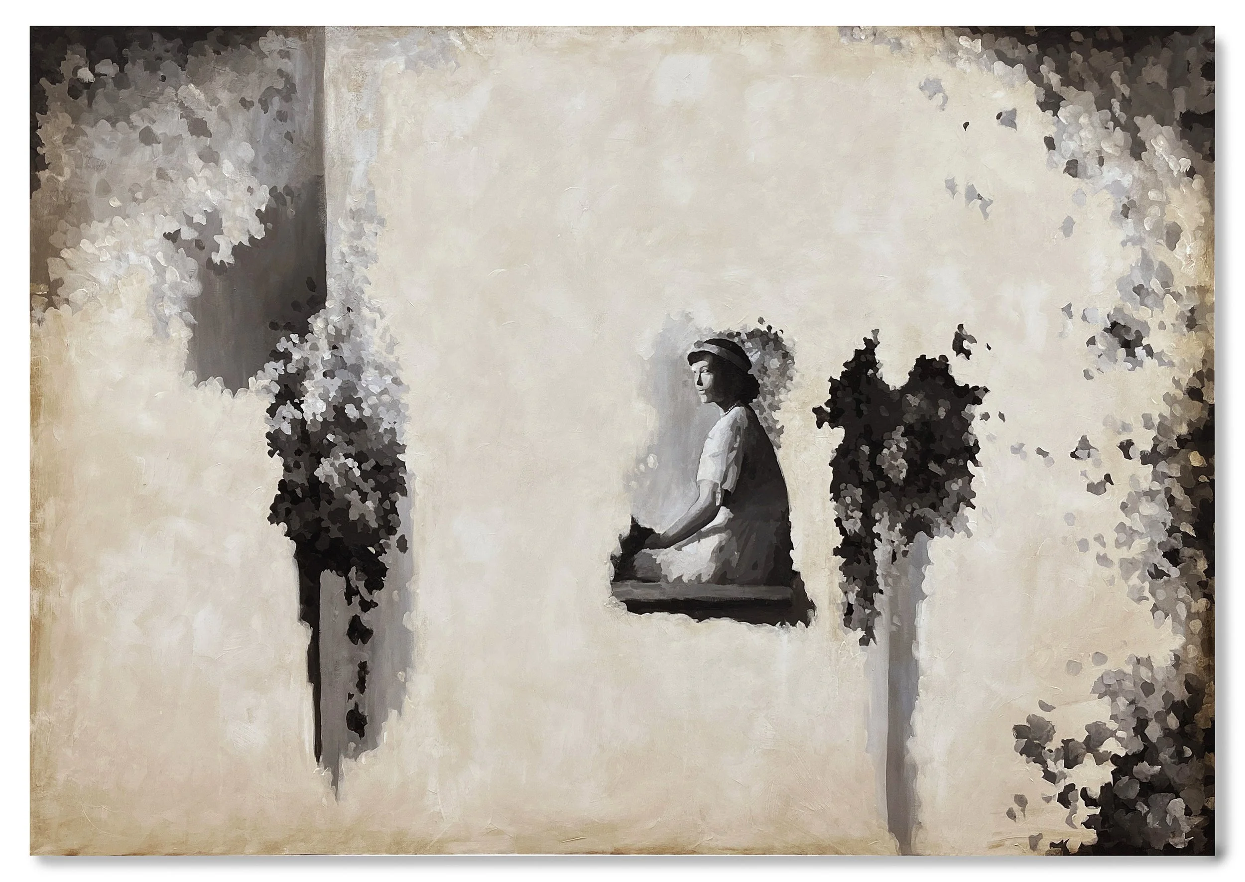 Princesse fleurie en contemplation