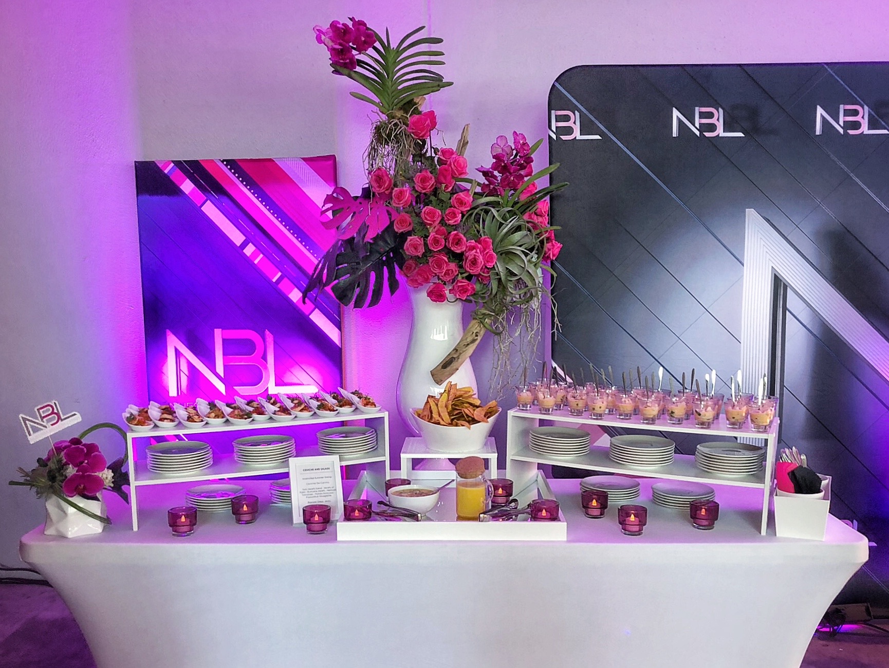  Buffet Station at Corporate Event for Nuestra Belleza Latina at Univision in Doral, South Florida 