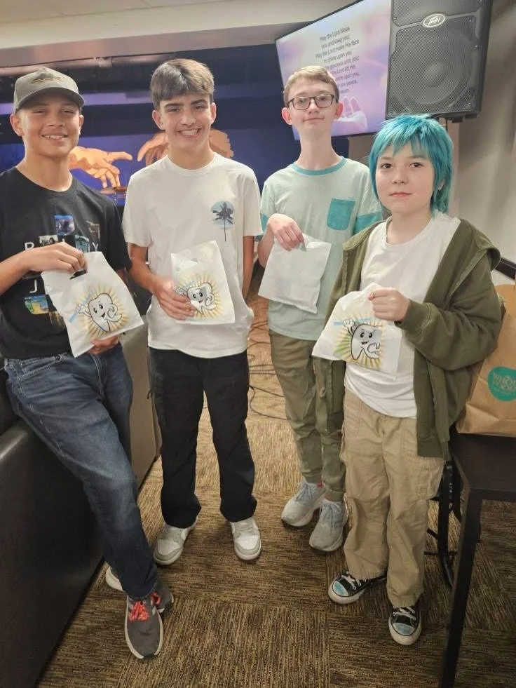 We had a great time last night assembling dental kits for Grace Med and then celebrating Friendsgiving! #ehyouth2025 #gratefulthankfulblessed