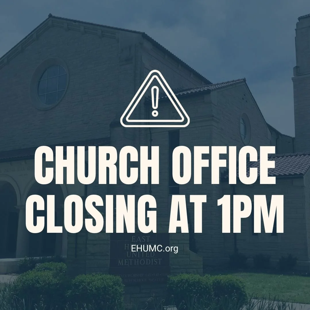 Please Note: The church office is closing today, 4.17.26, at 1pm.