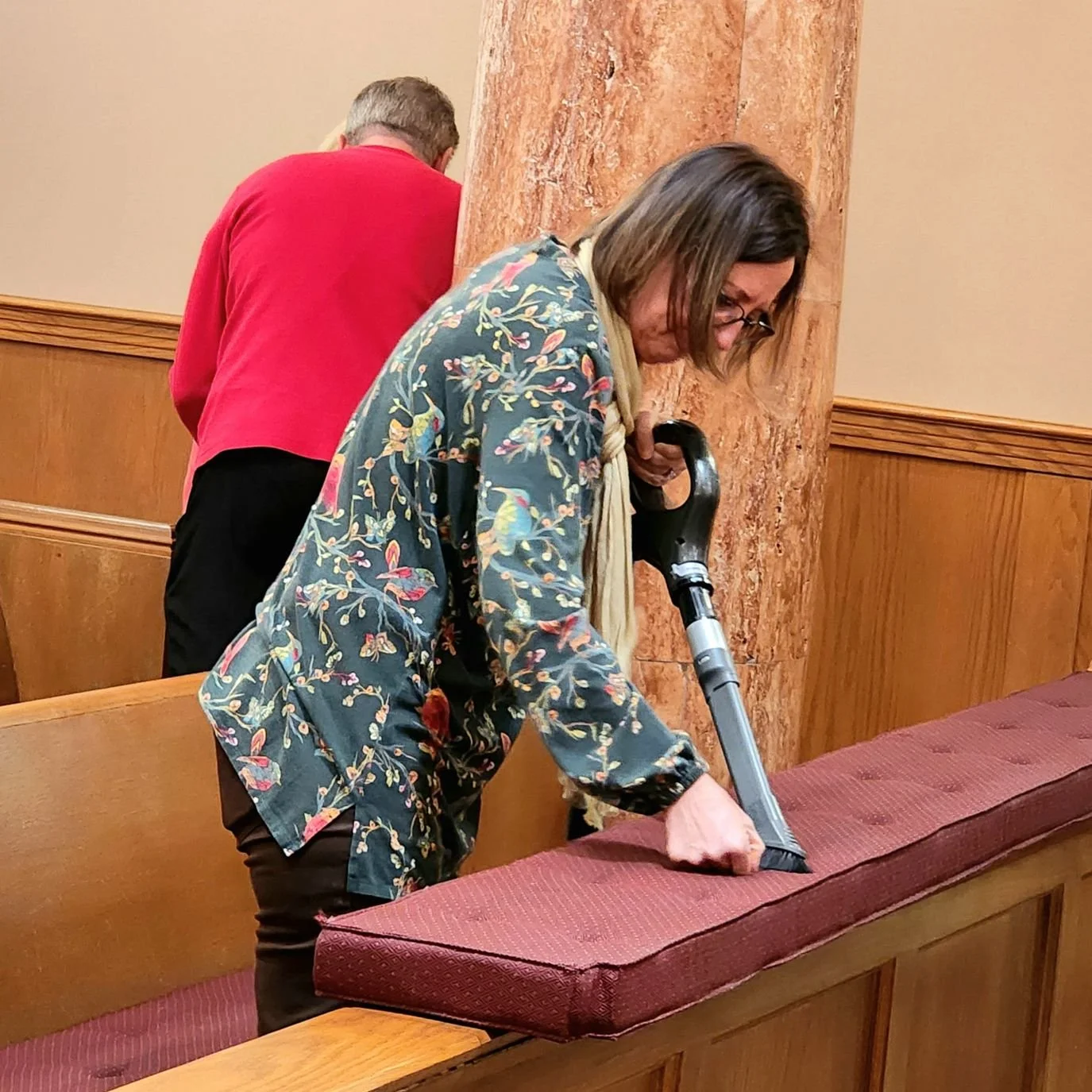 Sunday afternoon, an incredible team rolled up their sleeves and got to work&mdash;vacuuming pews/cushions, cleaning vents &amp; stained-glass sills, removing wax and stains, rotating cushions, and tackling dust all around.

Thank you for pouring you