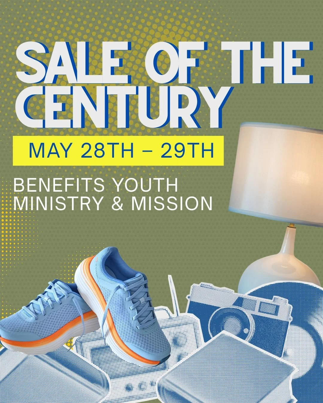Save the Date: Sale of the Century is May 28th &ndash; 29th: We will begin set-up on Tuesday, May 26th. You may begin bringing your donations then. In the meantime, be cleaning out your closets and storage spaces for our garage sale as we raise money