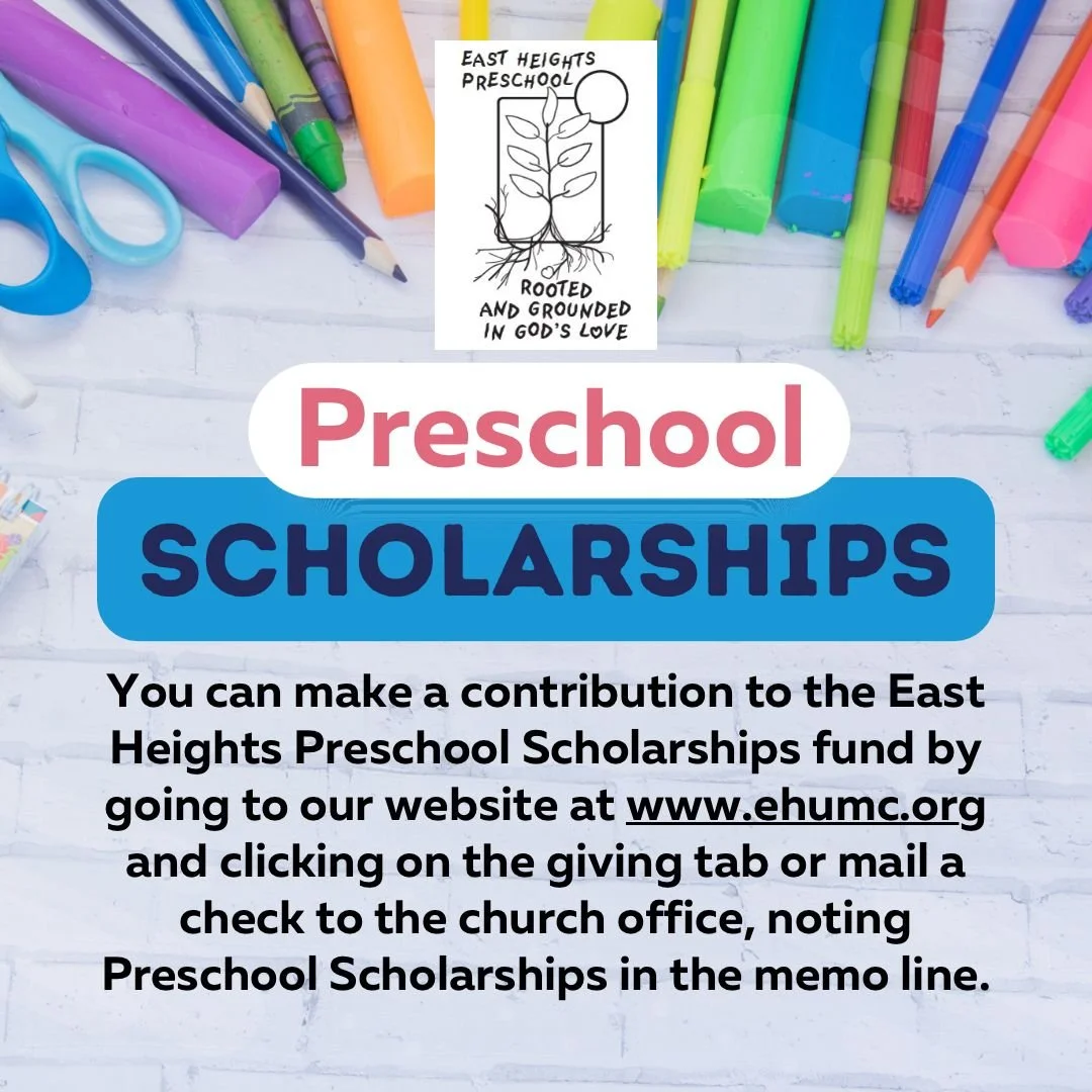 Help local children build a strong foundation for the future while supporting families facing financial challenges. Donations to the East Heights Preschool Scholarship Fund will provide tuition assistance for the 2026&ndash;27 school year.

Give onli