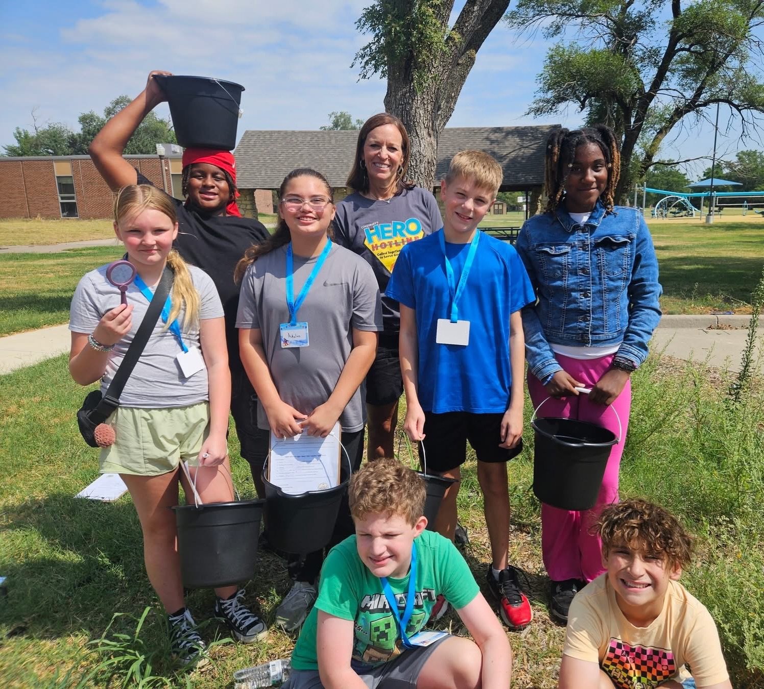 Vacation Bible School Day 3: Spent the morning at EmberHope learning a little bit more about them and then working in one of their native grass gardens. #ehkids2026