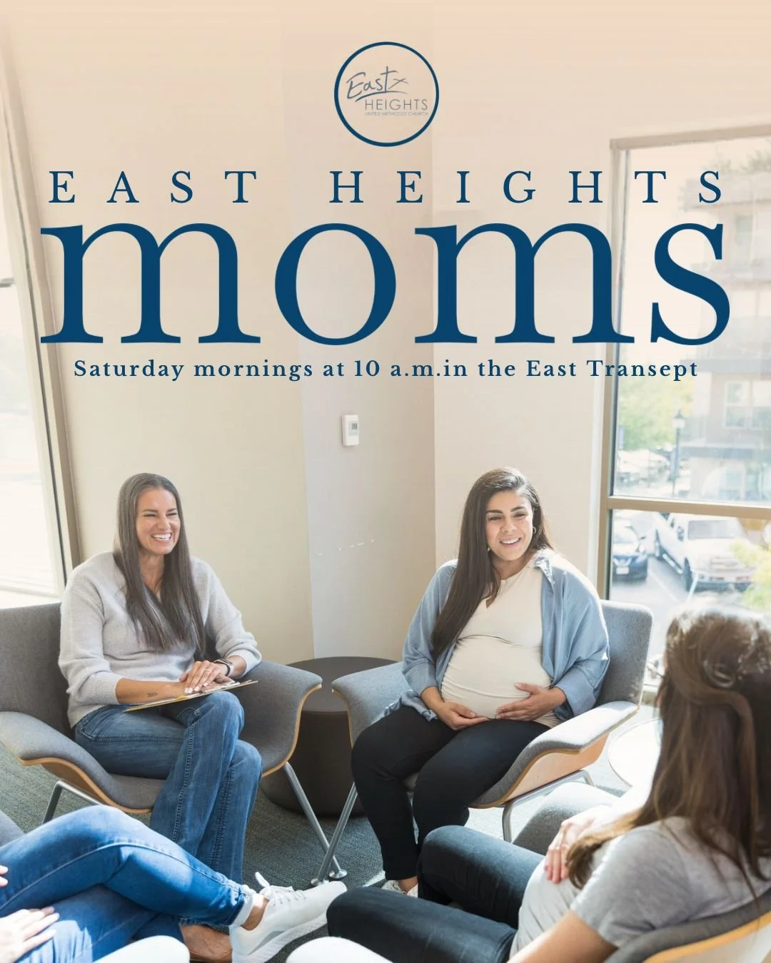 Moms, join us Saturdays at 10 a.m. in the East Transept for fellowship, encouragement, prayer, and community!

This group is for moms with children from newborn through 5th grade. We&rsquo;ll enjoy a short devotional and time to connect and encourage