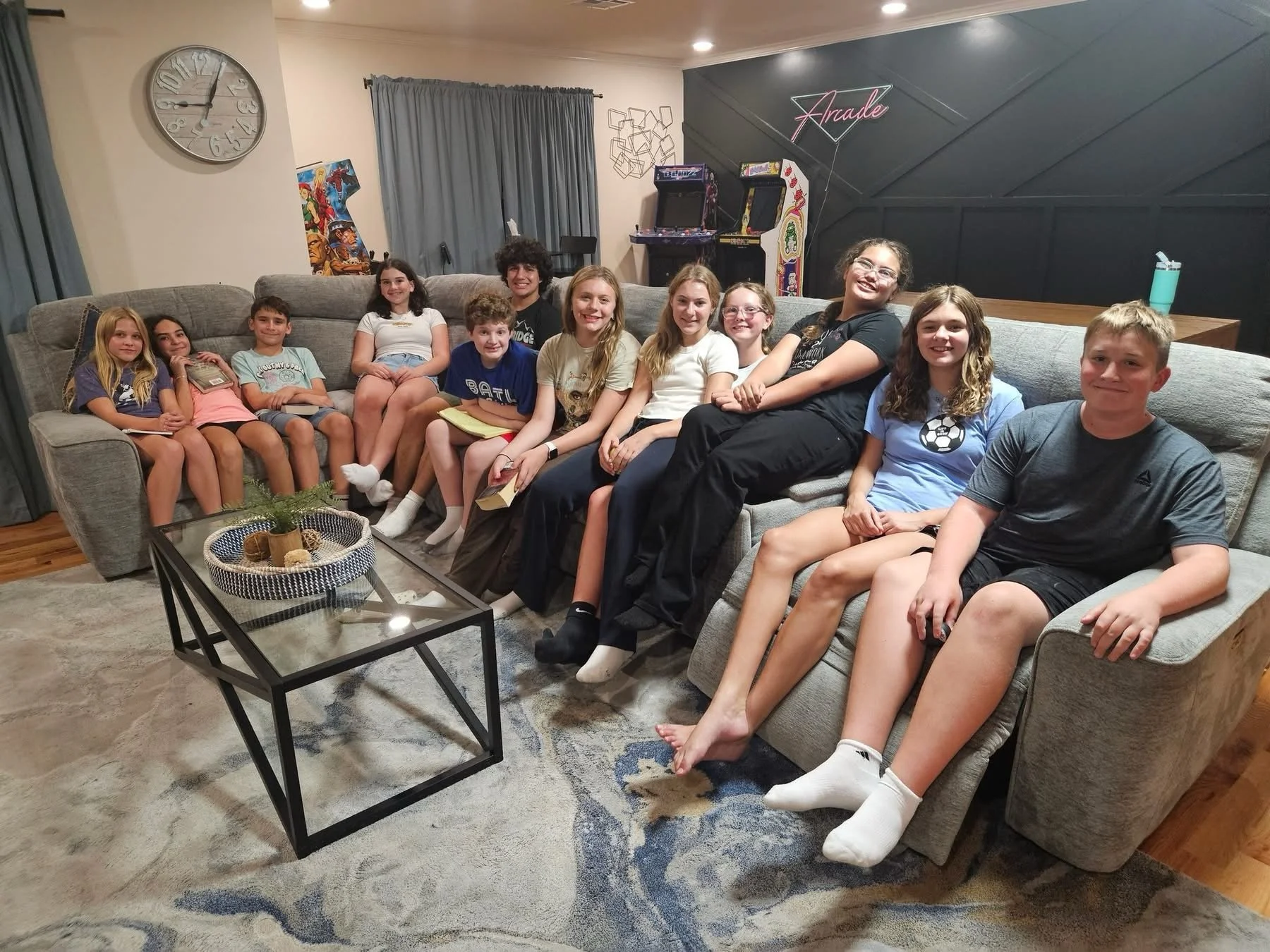 We made it! Looking forward to a great weekend with this crew!! #ehyouth2026 #middleschoolmysterytrip