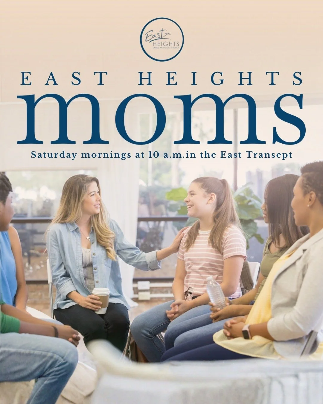 Moms, join us Saturdays at 10 a.m. in the East Transept for fellowship, encouragement, prayer, and community!

This group is for moms with children from newborn through 5th grade. We&rsquo;ll enjoy a short devotional and time to connect and encourage