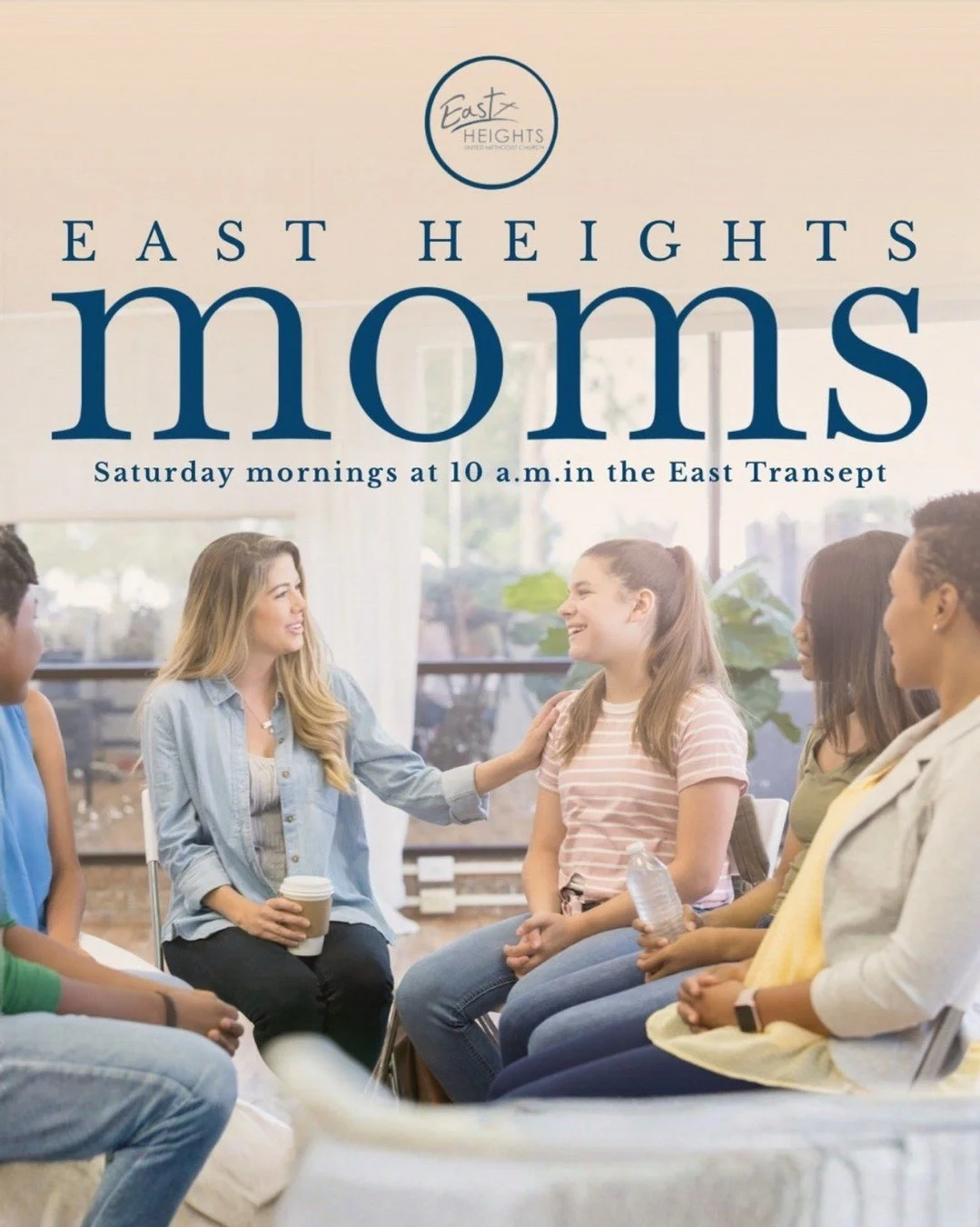 Moms, join us Saturdays at 10 a.m. in the East Transept for fellowship, encouragement, prayer, and community!

This group is for moms with children from newborn through 5th grade. We&rsquo;ll enjoy a short devotional and time to connect and encourage