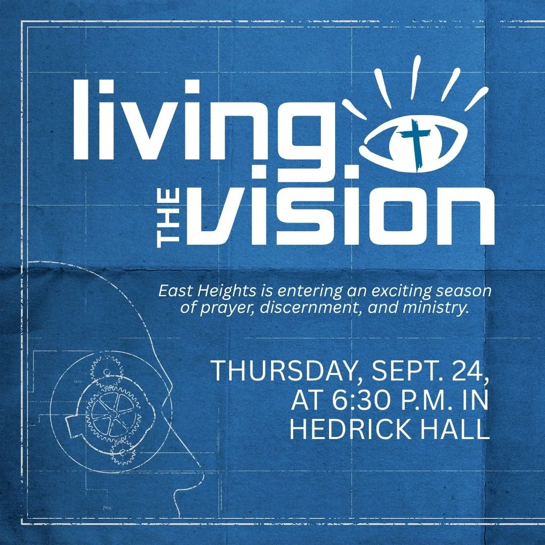 Our next Living the Vision Gathering will be Thursday, September 24, at 6:30p.m. in Hedrick Hall. Together, we&rsquo;ll build on the work that began in July and begin identifying specific goals and outcomes for the next three to five years.  Whether 