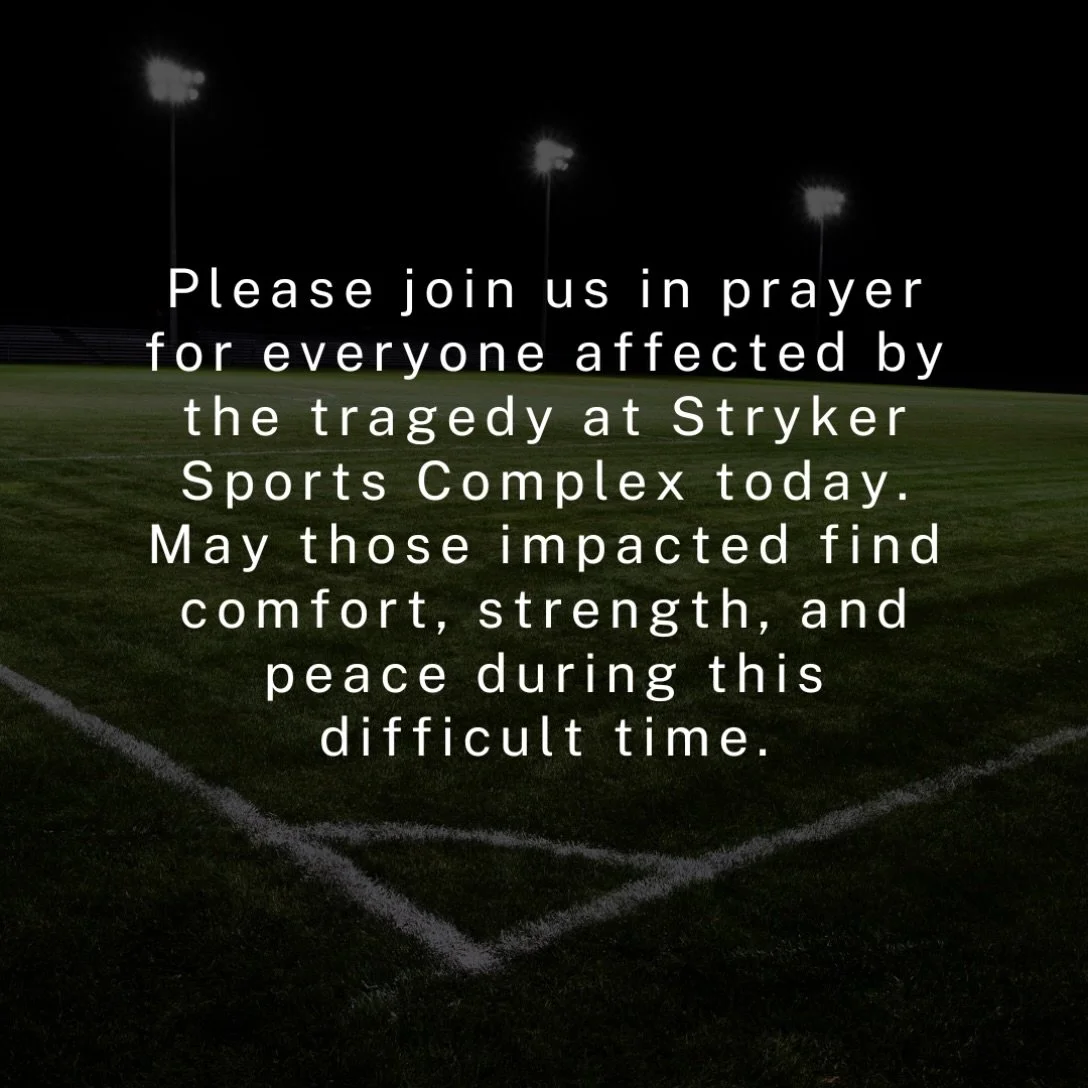 Our hearts are heavy for all the individuals and families impacted by today&rsquo;s tragic events. We invite you to join us in prayer this evening, lifting up all those who are hurting and seeking comfort in the hope, peace, and love we find in Jesus