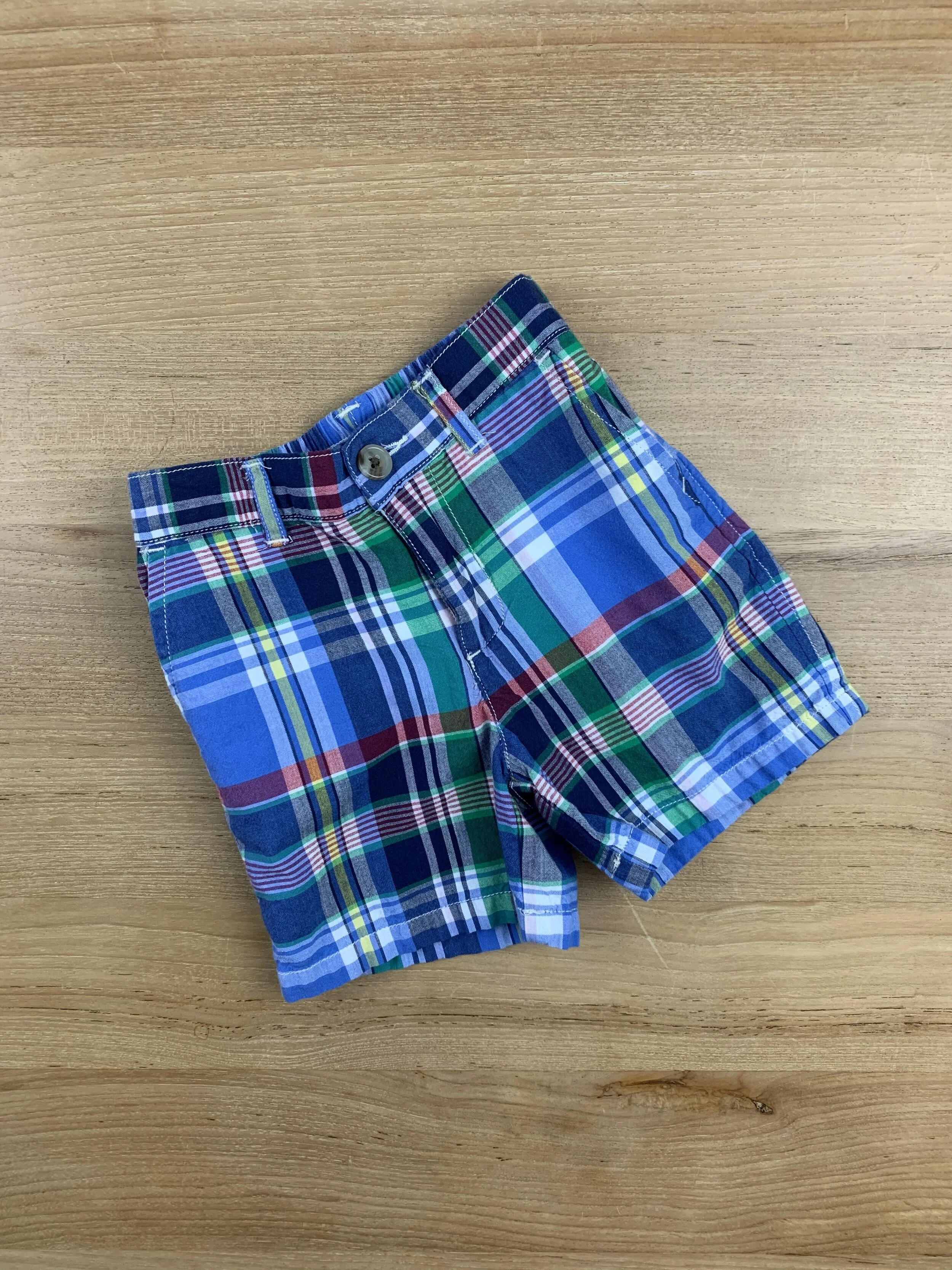 polo plaid shorts