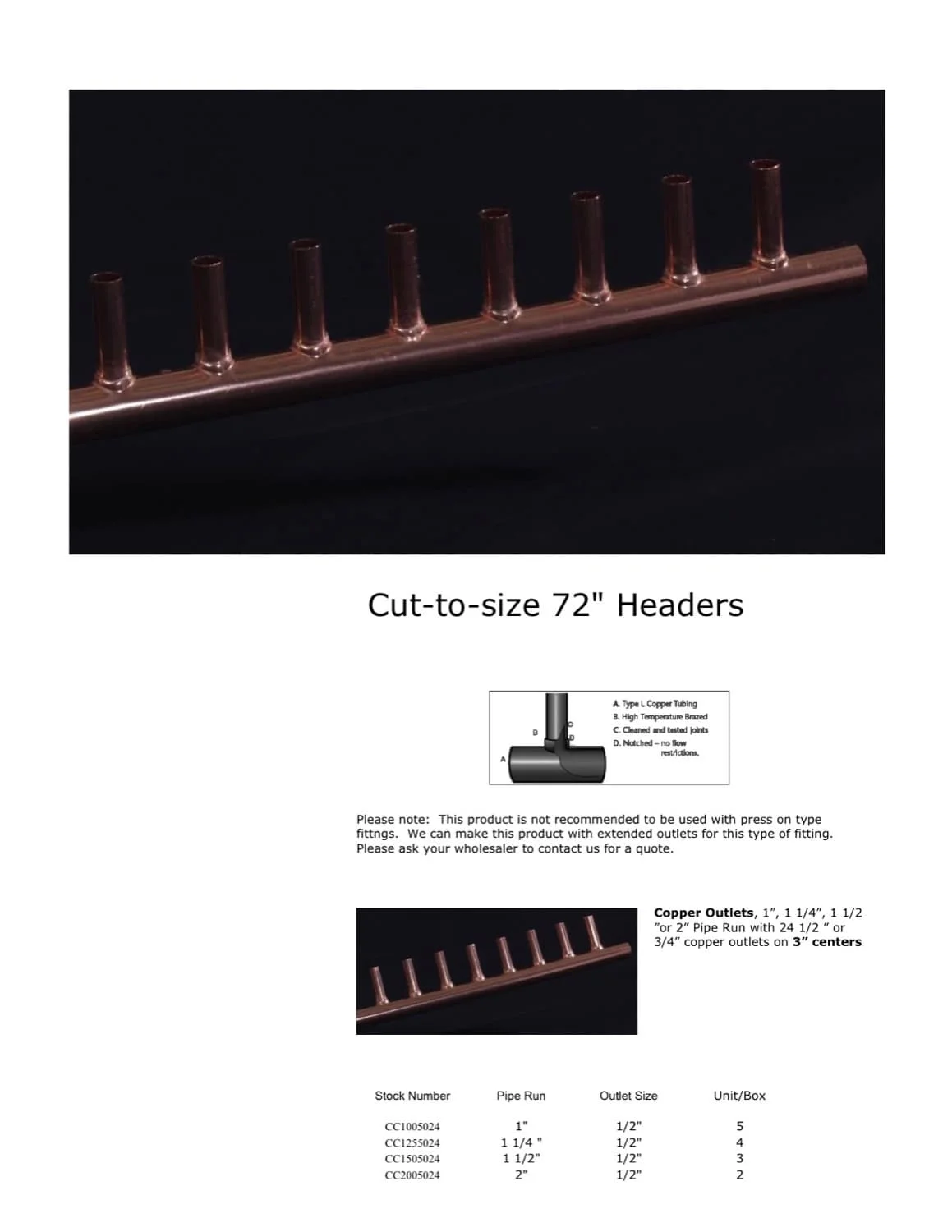 Cut-to-size 72" Headers
