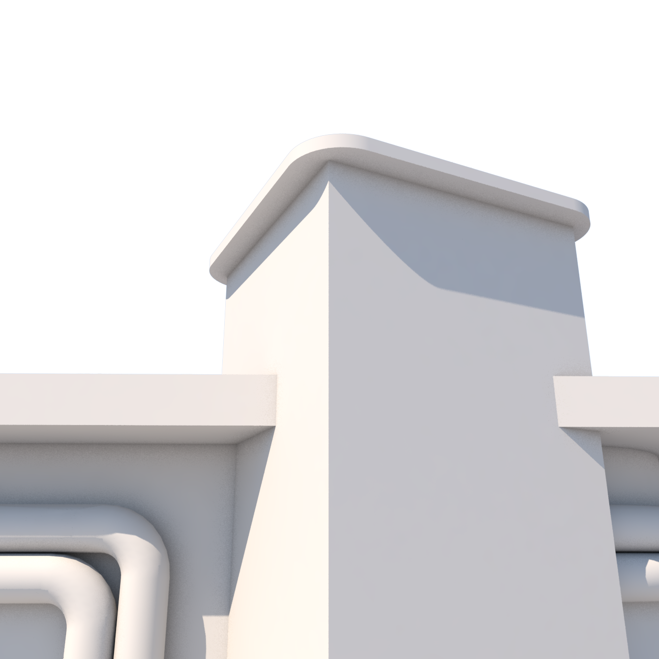  This rendering displays the actual surfaces being rendered. All of the textures of the paint and glass are actually projected onto flat surfaces further questioning the "realness" of the image. 