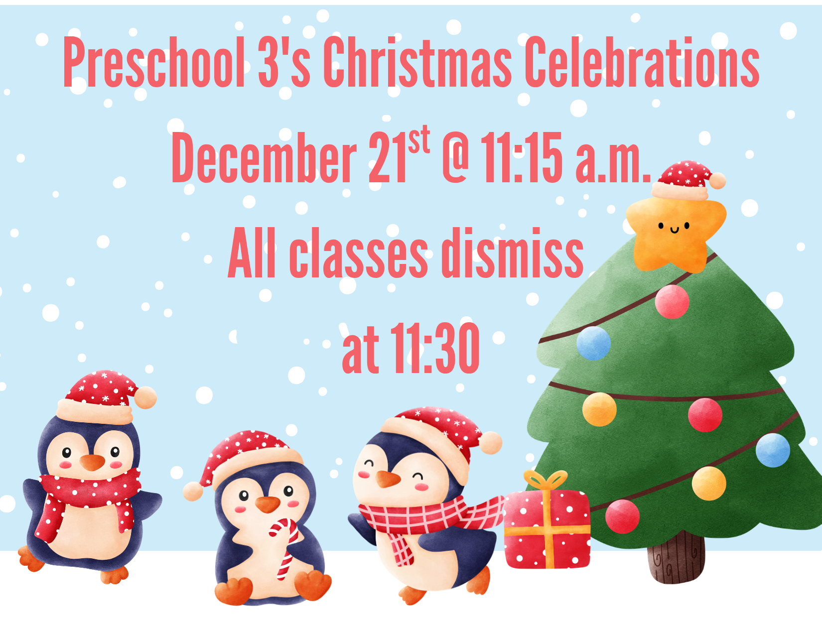 Preschool 3's Christmas Celebrations