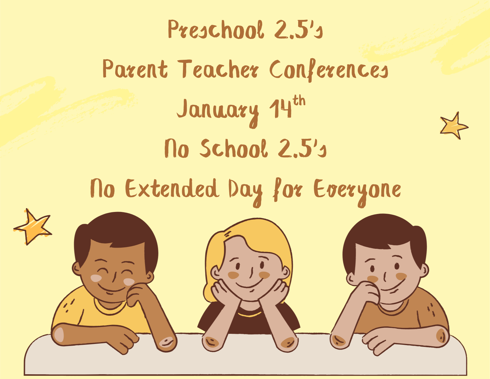 Preschool 2.5's Parent Teacher Conferences
