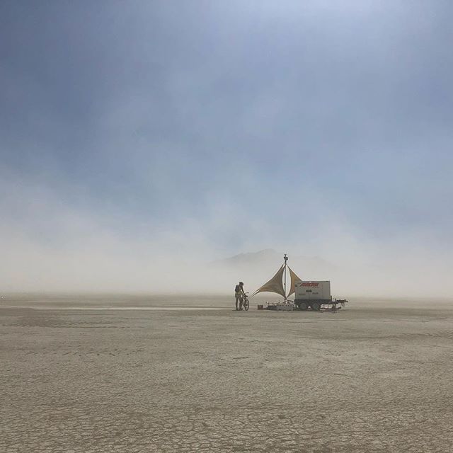 Some of you were wondering what #radialumia was powered by in the desert - it&rsquo;s this 60KW Diesel generator. 
#burningman2018