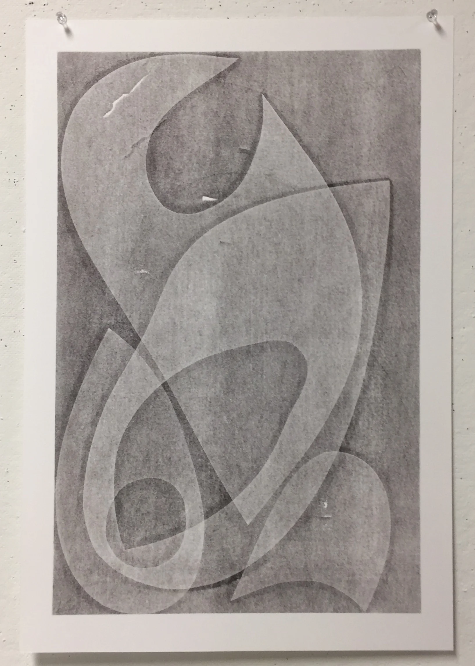  VIII, 2018  Monotype, 15 x 22 in. 