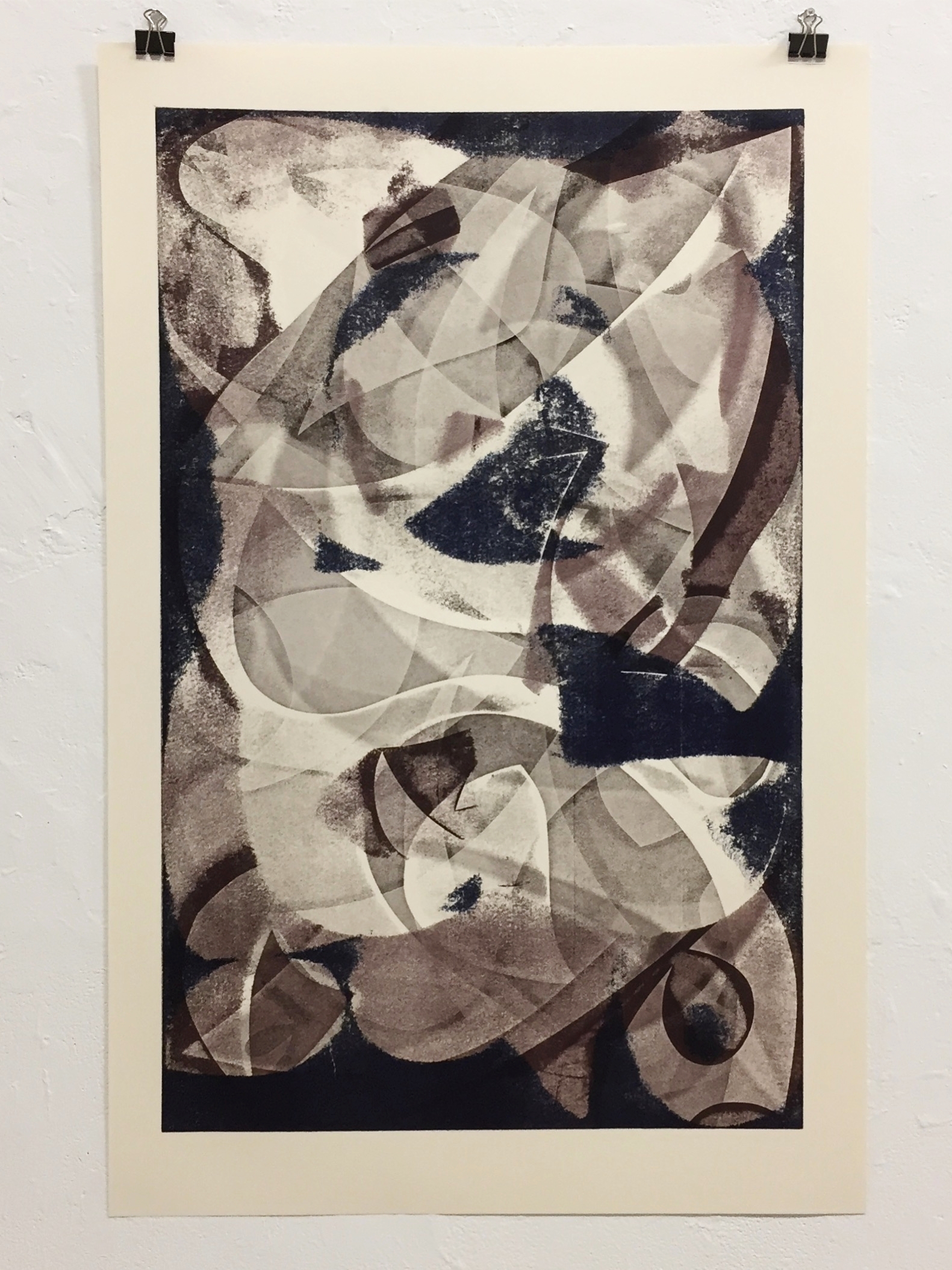  I, 2018 Monotype on Mowhawk Superfine Cover-weight paper 40” x 26” 