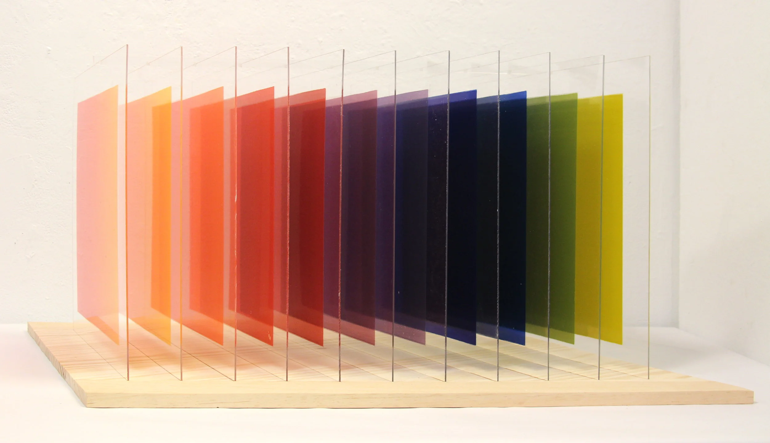   Light Panels  Acrylic panels, oil-based inks, wood base December 2018 