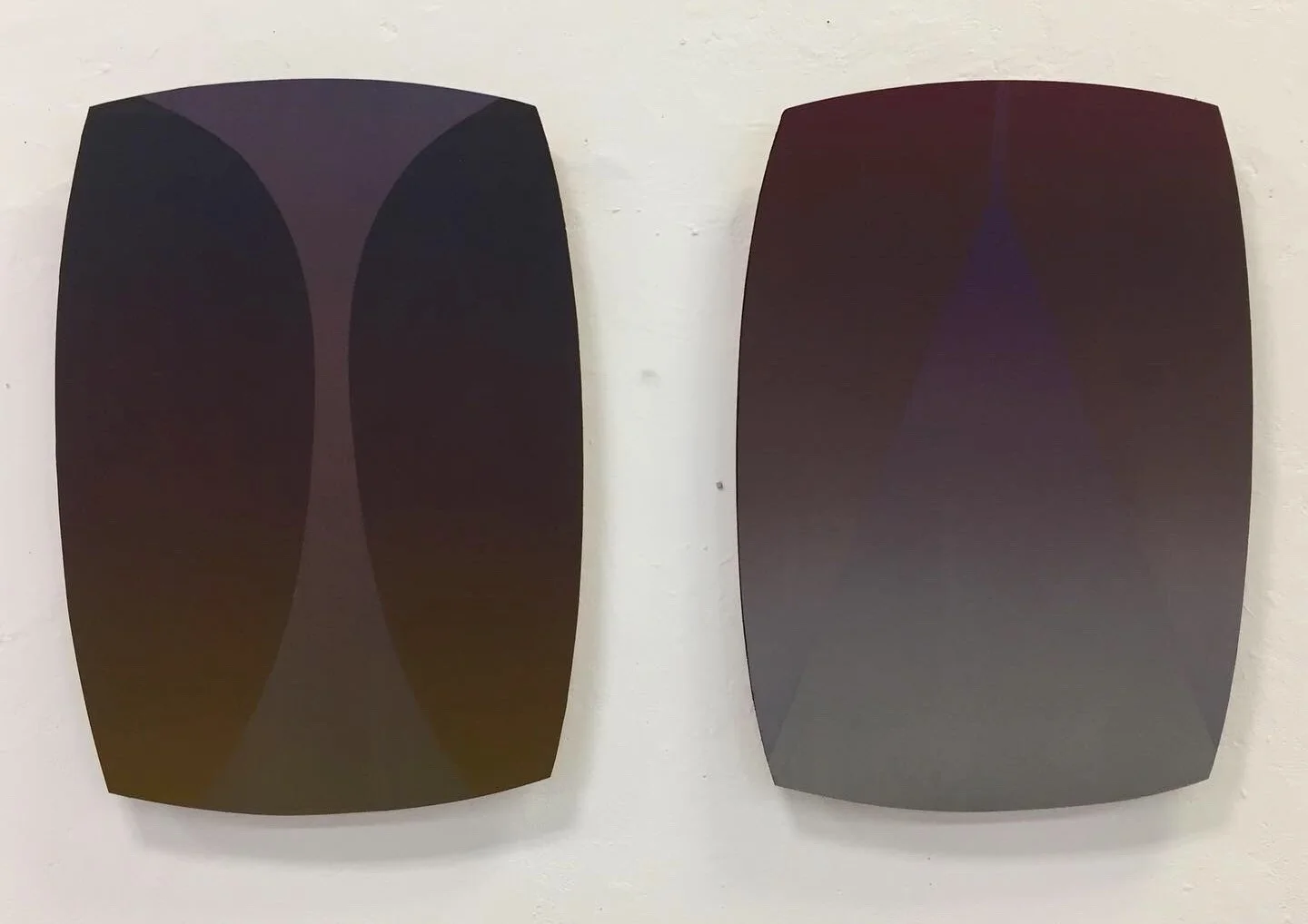  Untitled Monotypes on Rives BFK heavyweight white, shaped wood panels, oil-based inks Each measures 20” x 28” x 3” (WxHxL) March 2019 