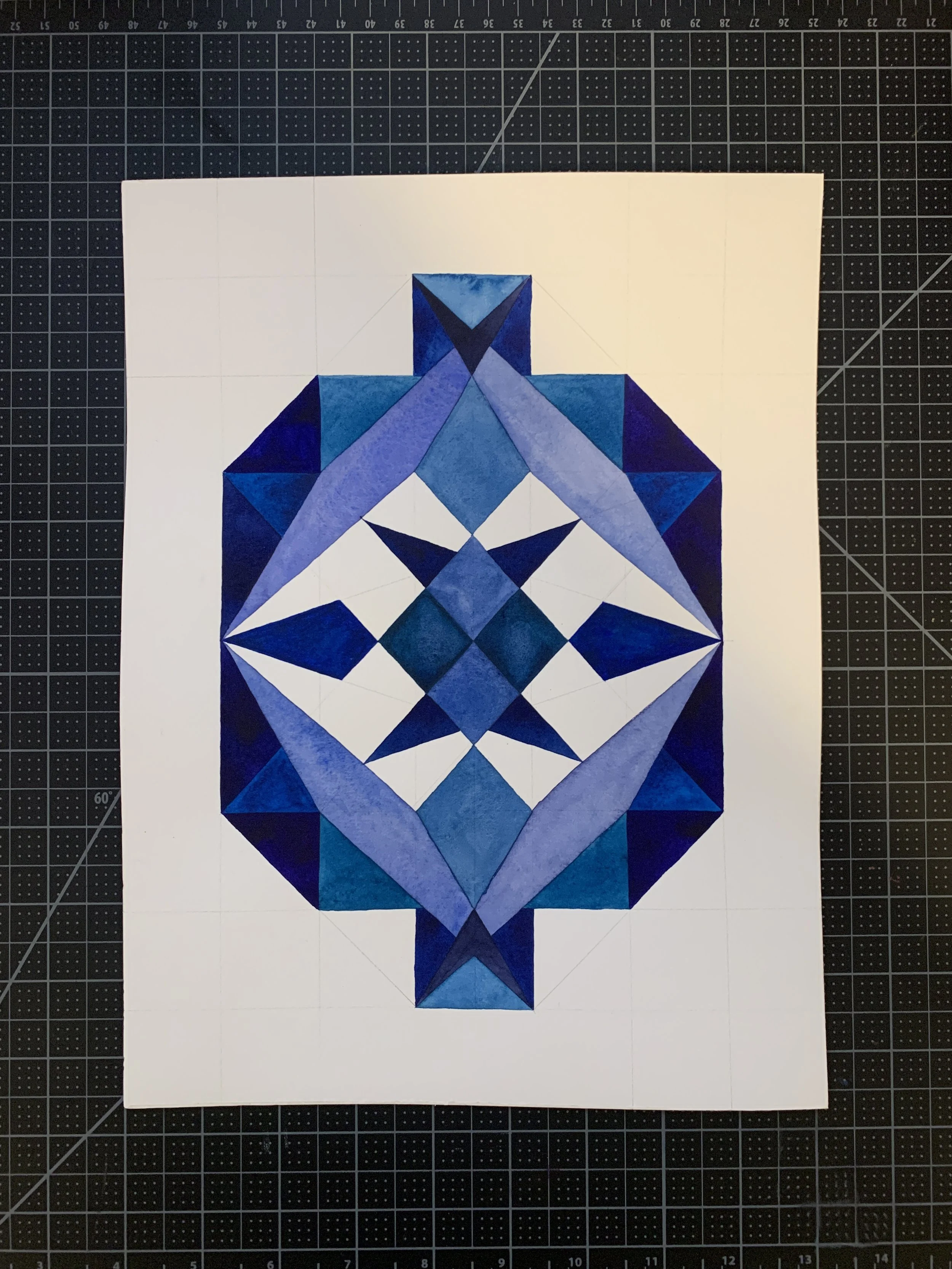   Chromatic Patchwork I  Watercolor on Arches cold press 9” x 12”, 2024 