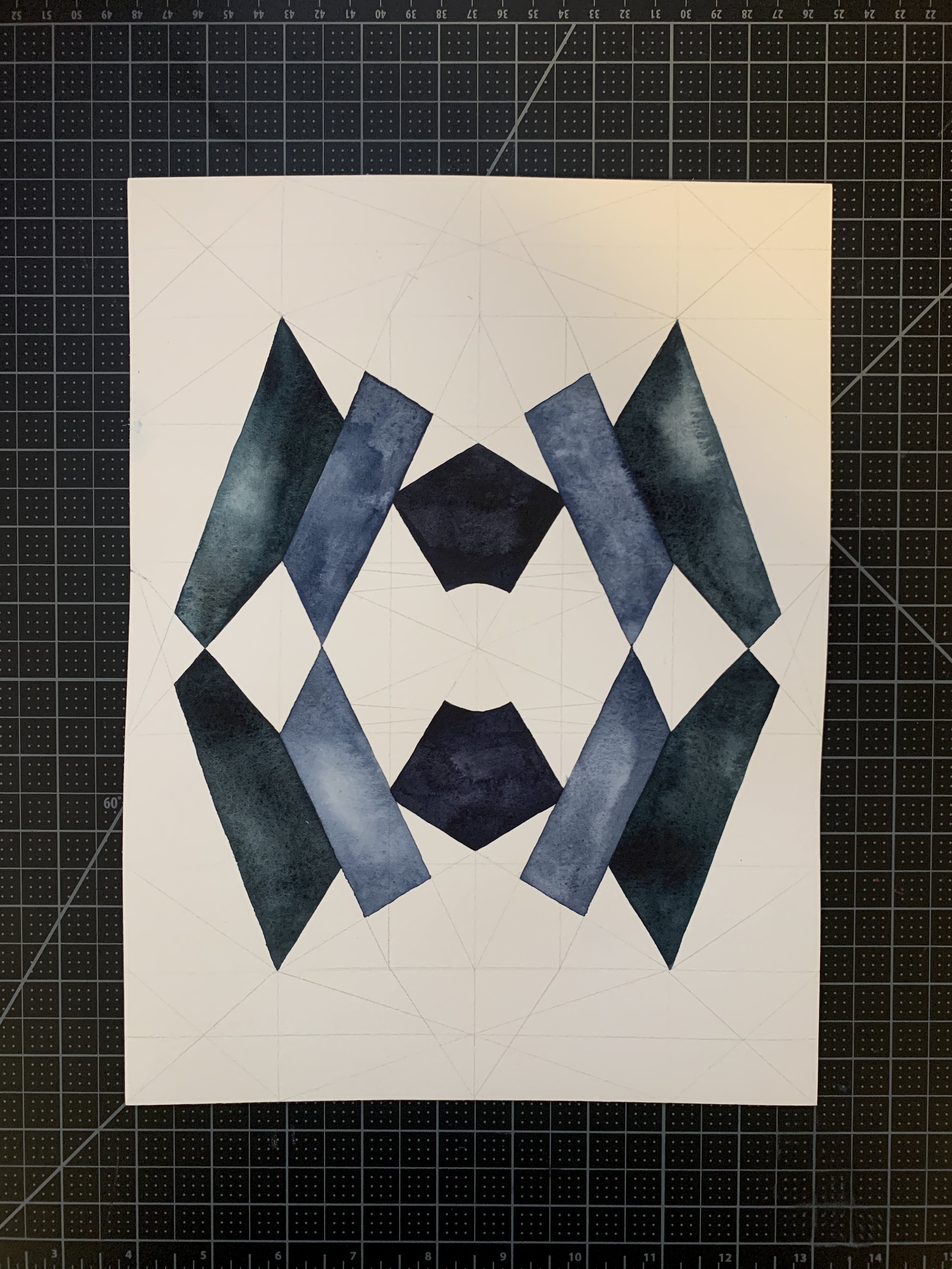   Chromatic Patchwork V  Watercolor on Arches cold press 9” x 12”, 2024 