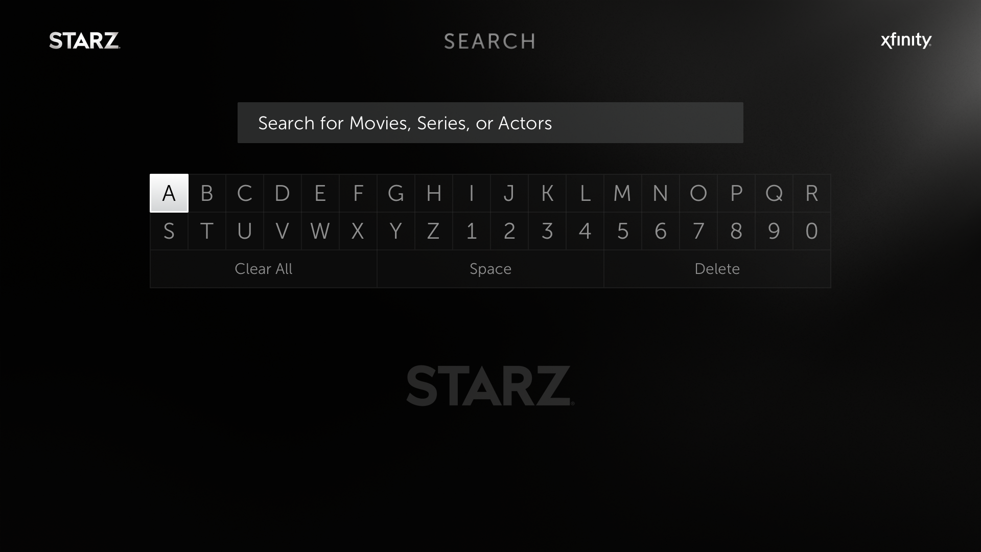 STARZ custom Search keyboard - the final result.
