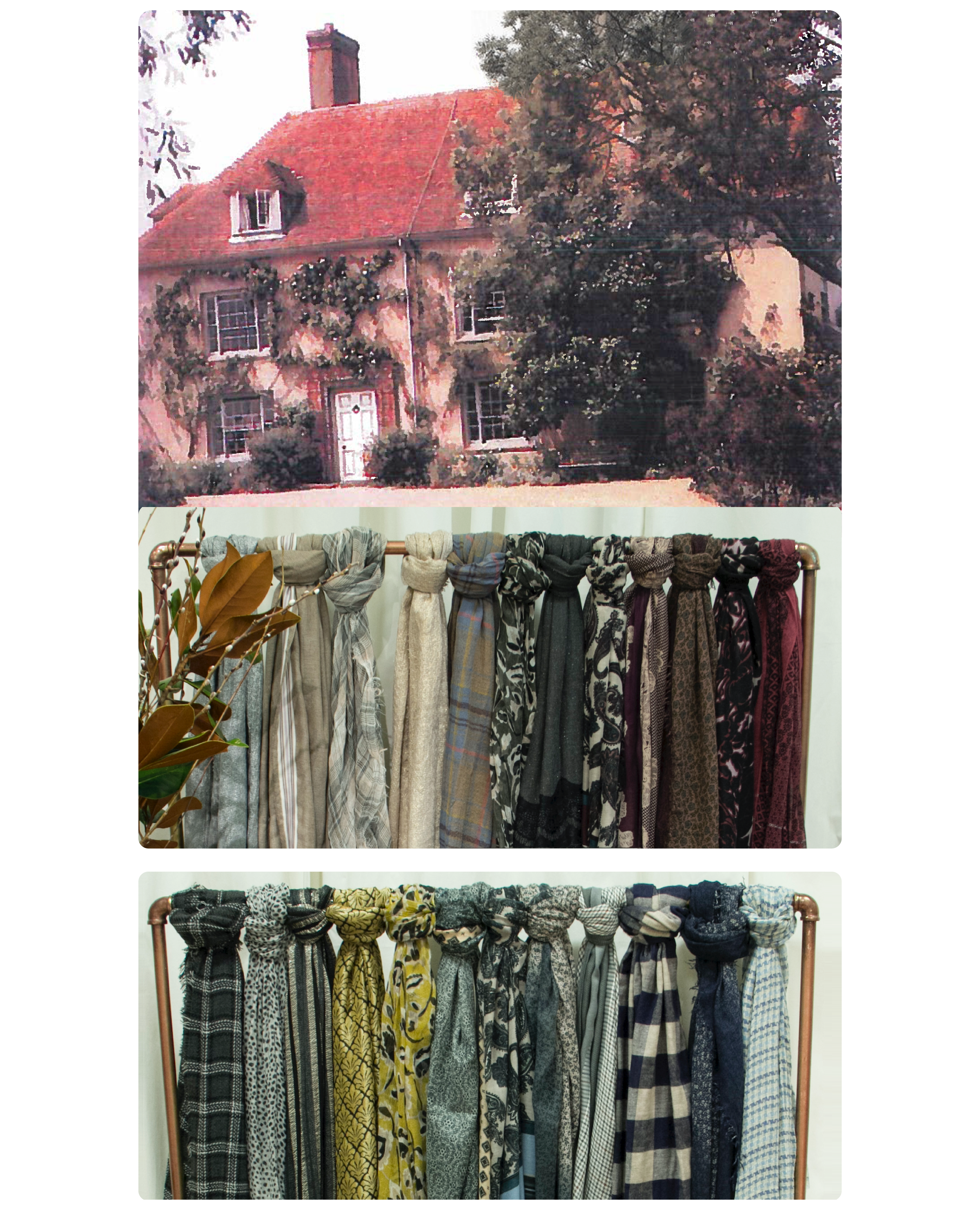   Fall Collection: Main Line. LOFT &gt; ANN Inc.    Scarf Designs are Original, Artworks are Collaboration of Design with Print Design.  