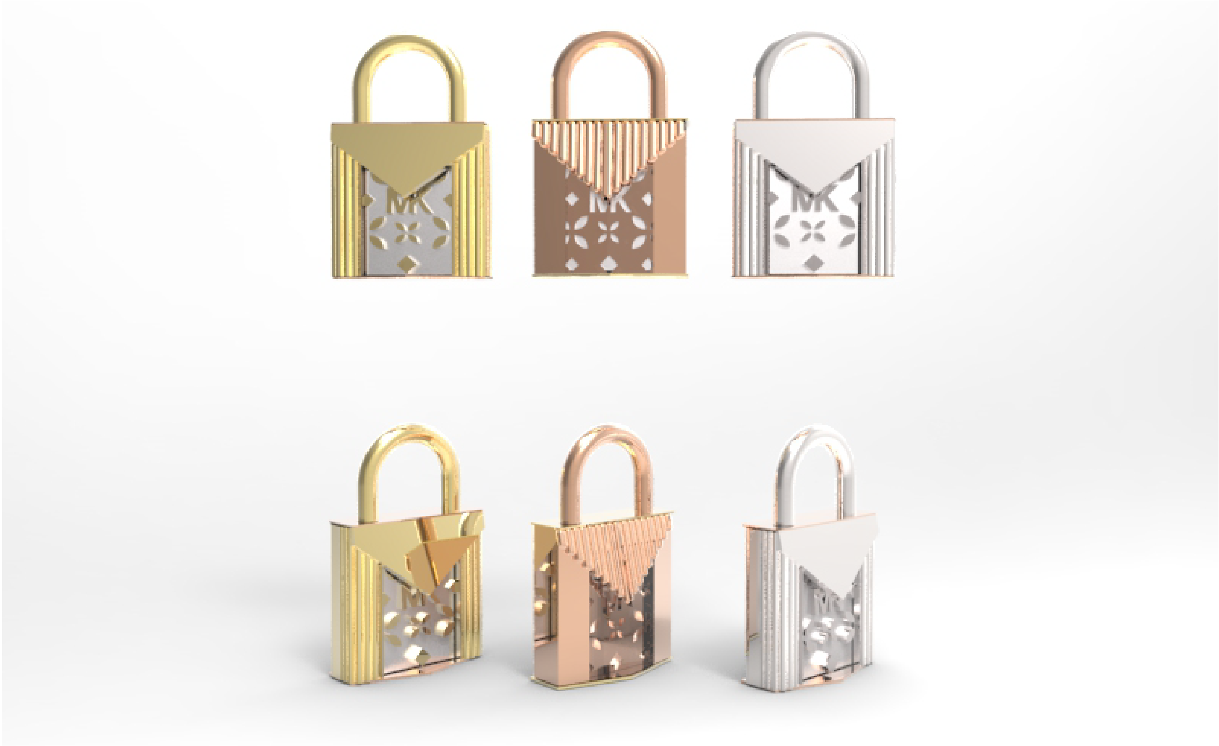   Rhino CADs. Initial rendering before materials colors and patterns finalized.      Spring Collection : Main Line. MICHAEL KORS.    All Jewelry Product Images, Designs, Illustrations are original / designed for this Collection.  