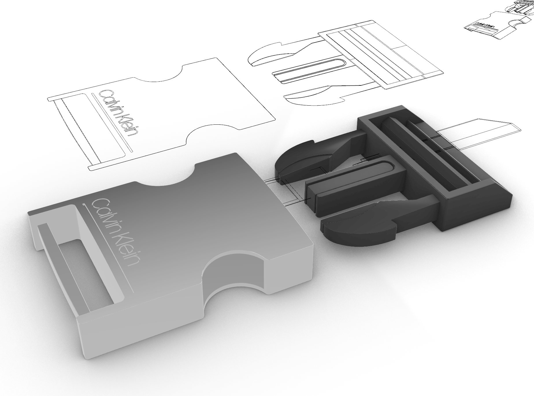 Final 3D Rendering with Make 2D from Rhino as Backdrop