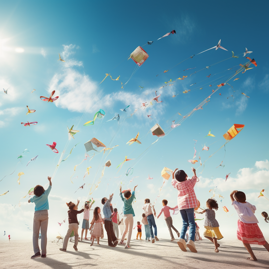 mimigreen_sunny_bright_day_clear_skies_50_kids_holding_a_50_kit_8abd66fa-96f2-428c-a8c4-3e8726289450.png