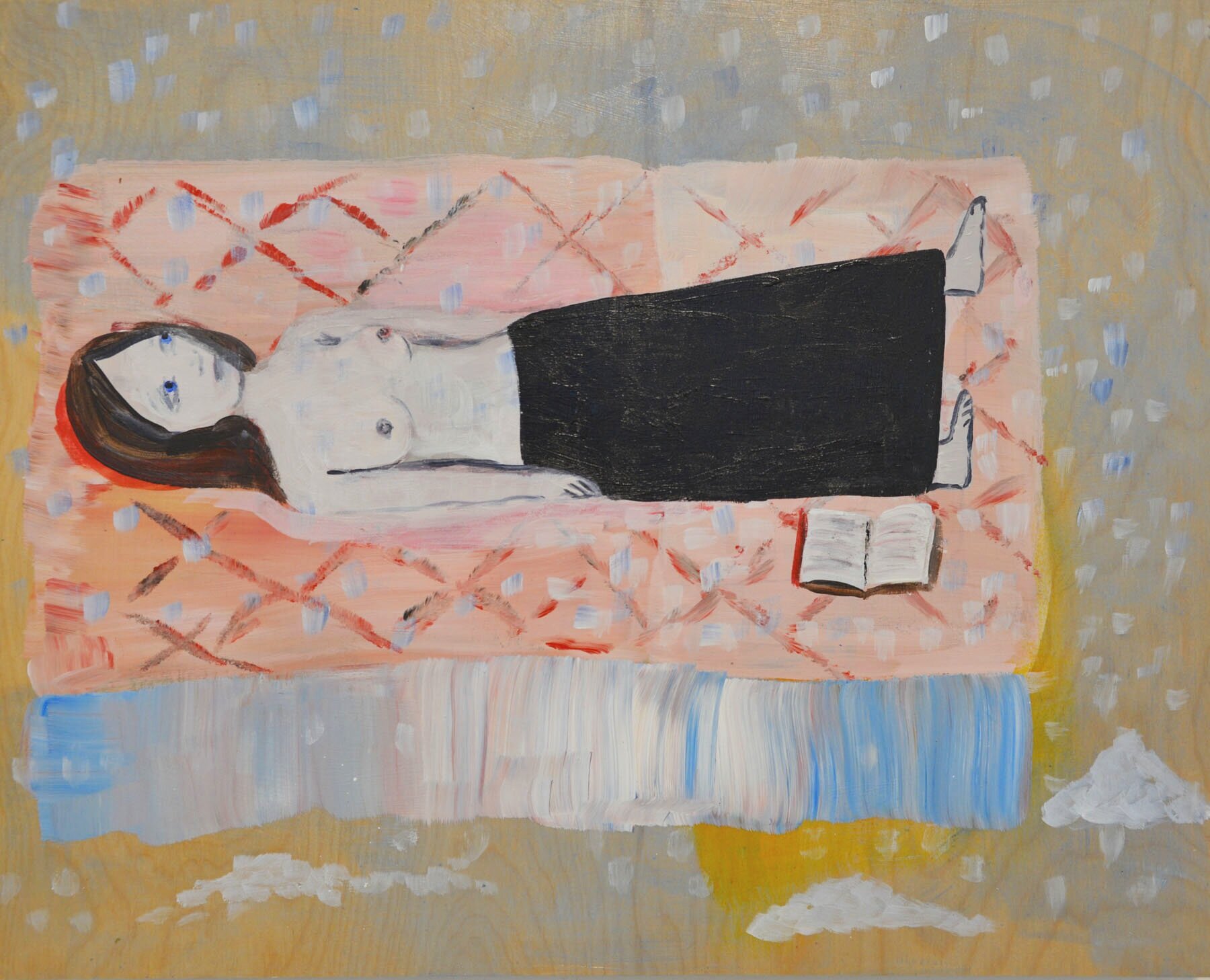 "Woman On Bed With Book (Egyptian Pose)"