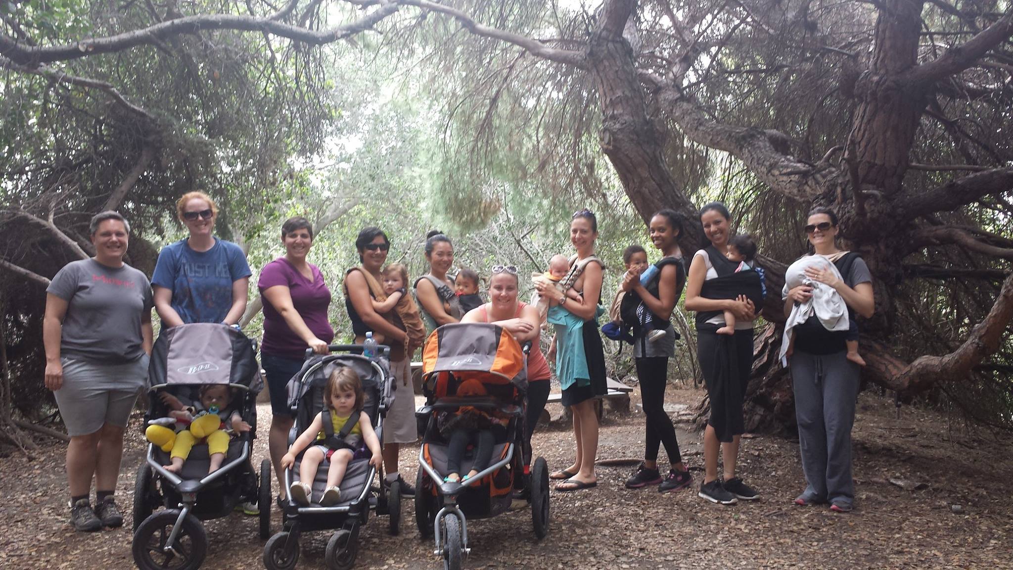 Taproot Midwifery families out for a hike.