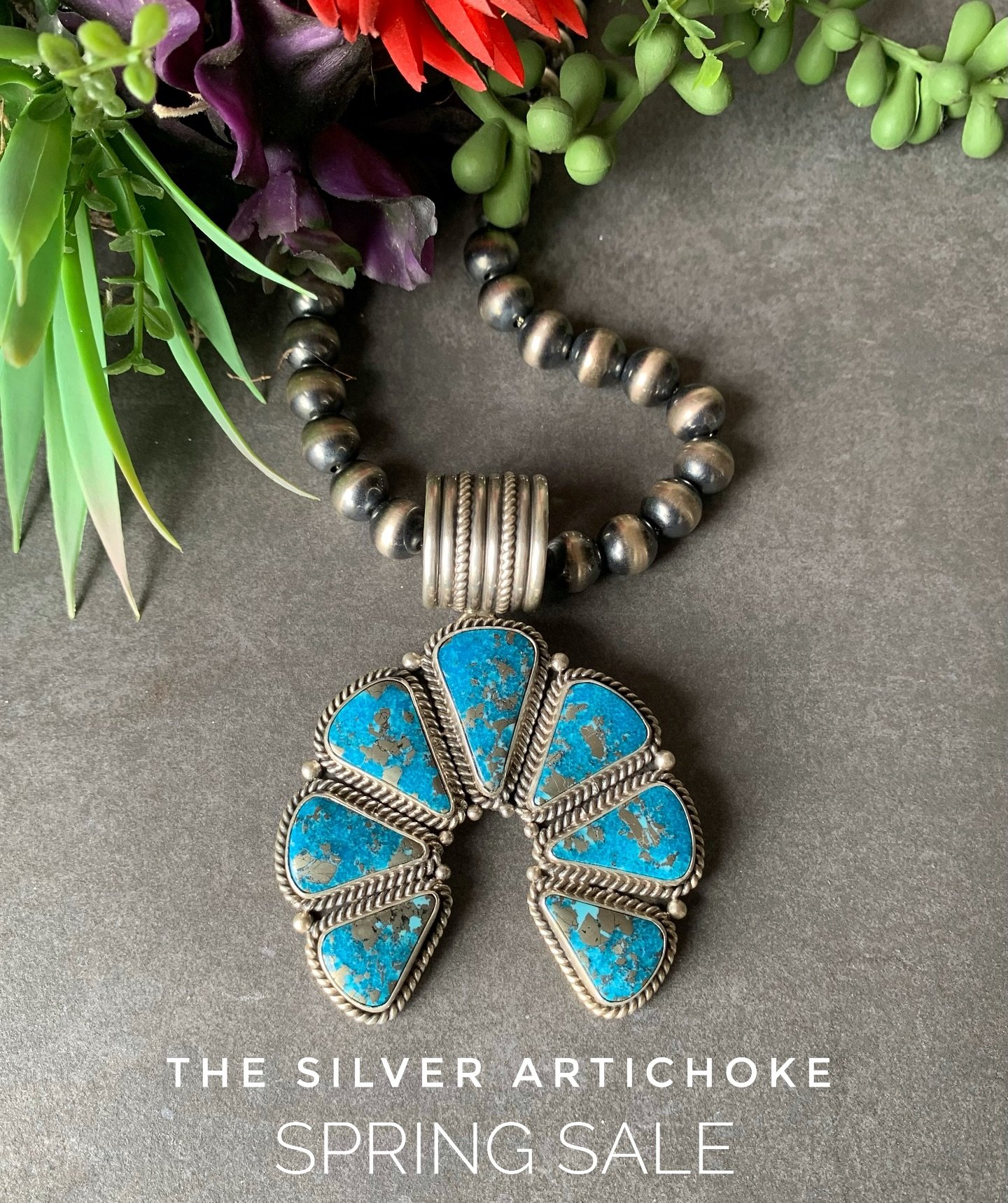 Our spring SALE is here! 🌺

Enjoy 25% off with promo code SPRING25 &bull; in-store and online &bull; www.TheSilverArtichoke.com

We&rsquo;re OPEN till 5 pm today &bull; 404 San Felipe NW &bull; old town Albuquerque 🌸