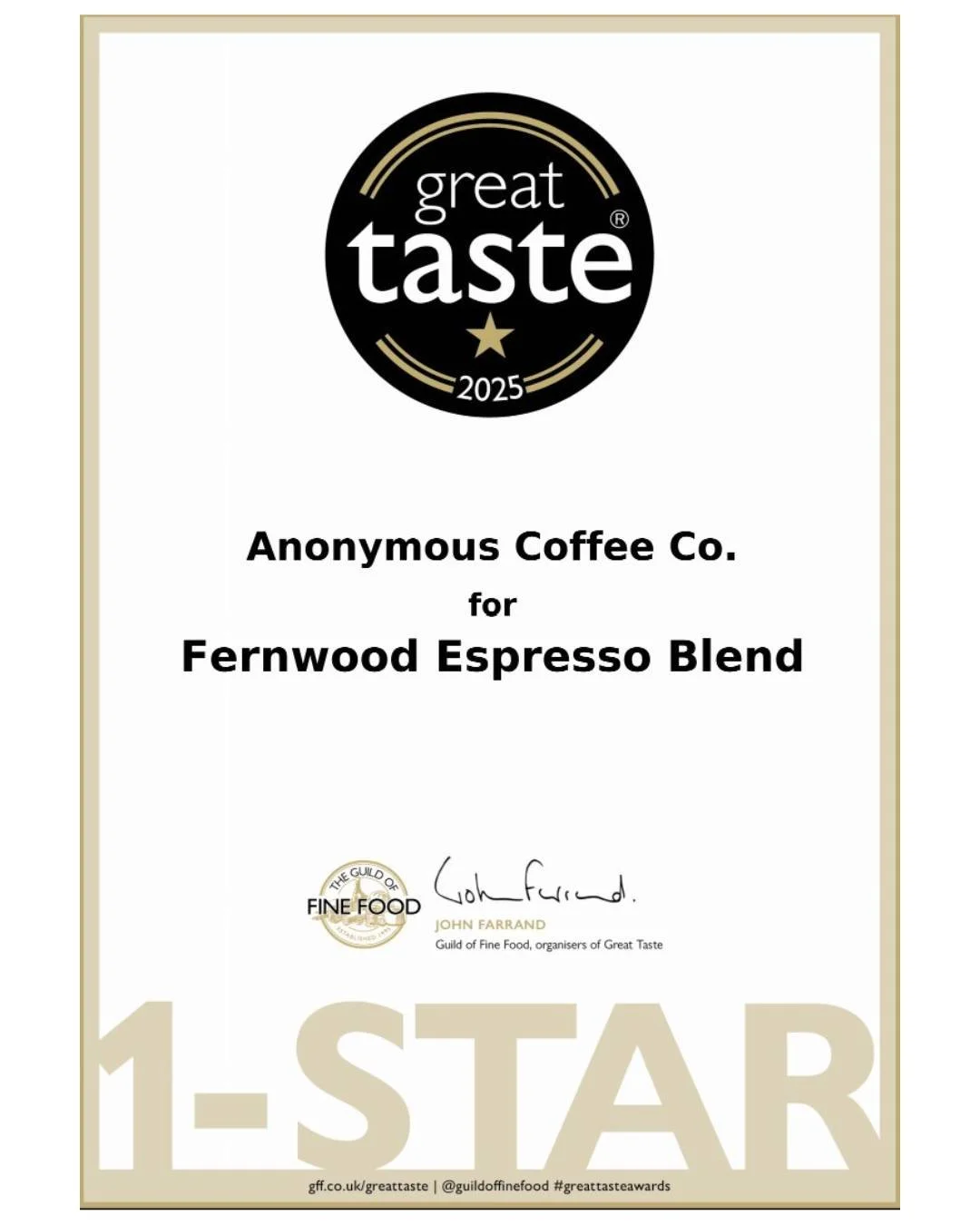 Introducing our second Great Taste Award winner - Fernwood!

We entered Fernwood into the awards alongside No Name, and both were recognised on our very first try. This is incredibly rewarding, and a testament to the passion, precision, and responsib