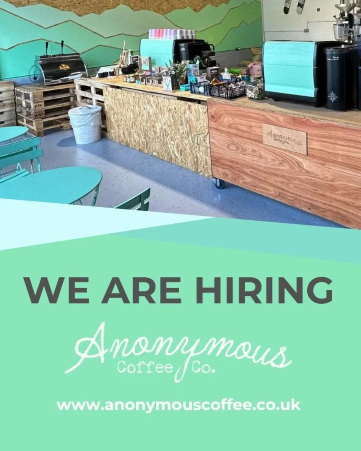 Exciting news &ndash; we are hiring!

We are on the lookout for dedicated, hard-working individuals to join the Anonymous Team! 

We have an opening for a part-time administrator based at our Roastery with the opportunity for the right person to grow