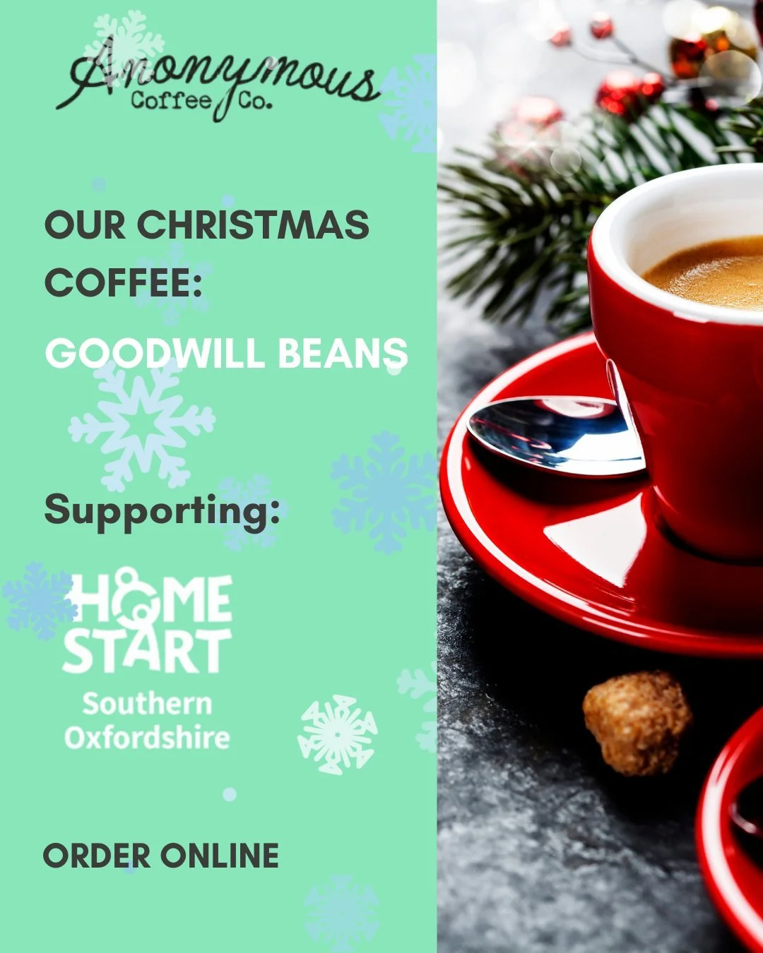 Introducing Goodwill Beans, our Christmas coffee for 2025, available to order now.

This festive season, we&rsquo;re proud to launch Goodwill Beans, a naturally processed coffee bursting with the flavours of Christmas:

- Rich chocolate
- Candied ora