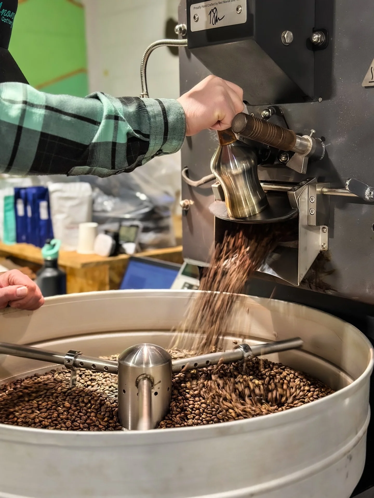 Roast day at Anonymous 🔥

Every batch is watched from first crack to finish, adjusting airflow, time and temp to get the absolute best out of the beans.

Nothing automated. 
Nothing left on autopilot.
Just instinct, experience and a lot of care.

Be