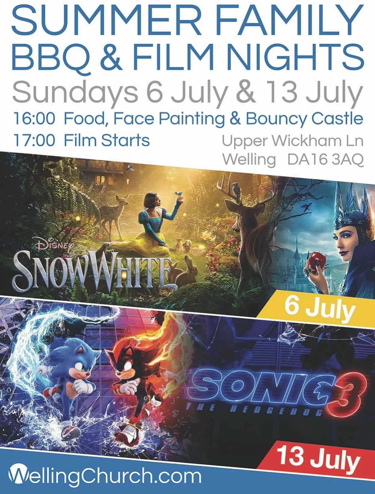 Our annual family film &amp; BBQ nights are back&hellip; 6th and 13th July! 

We look forward to welcoming you and your family to this free event. 

Check out wellingchurch.com for more information