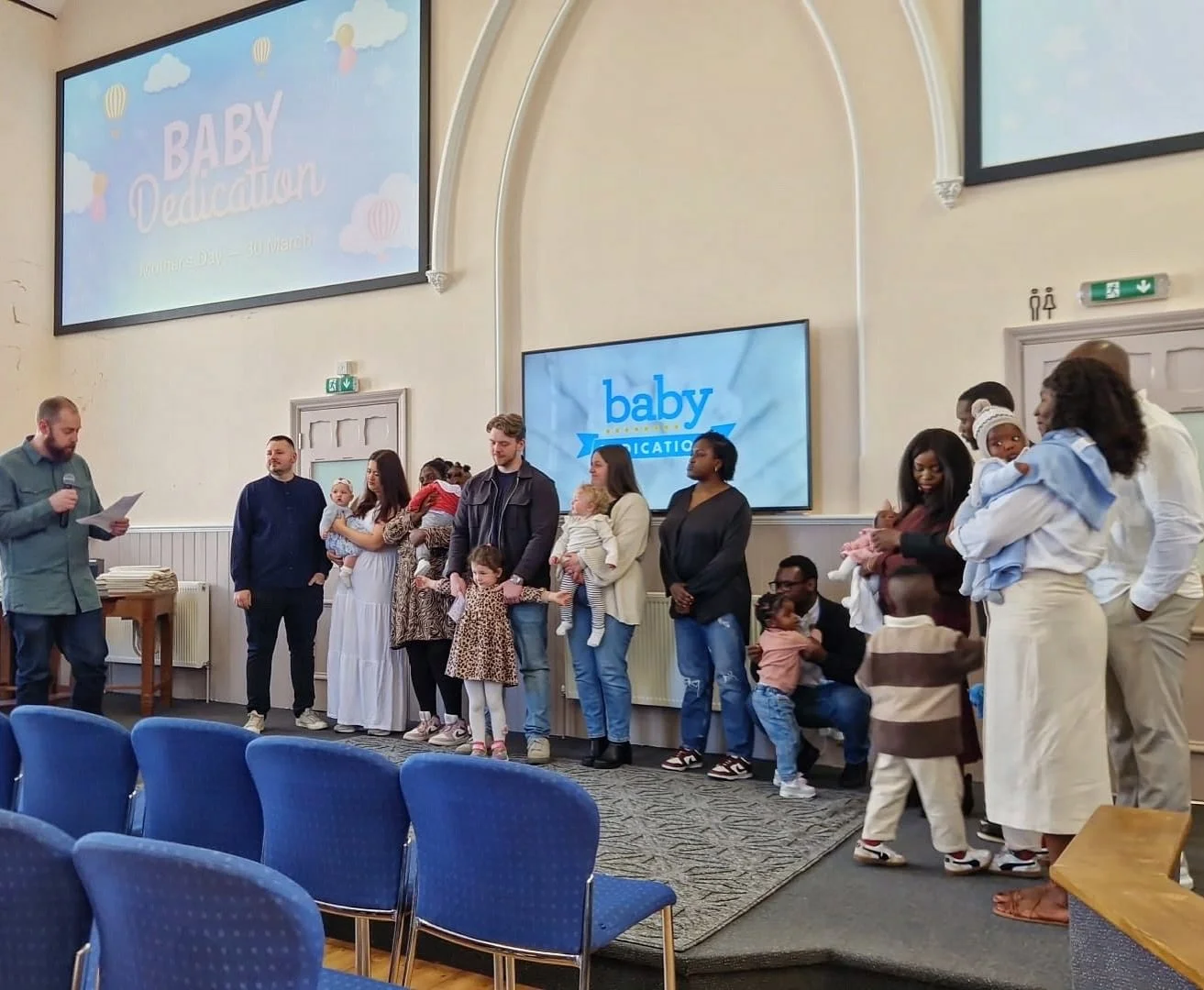 Baby dedications for our Mother&rsquo;s Day Service today 🌸🌼🌺

Let&rsquo;s pray for the parents of all those who dedicated their children this morning, that they may raise their children up in the way of the Lord! 

&ldquo;Behold, children are a h