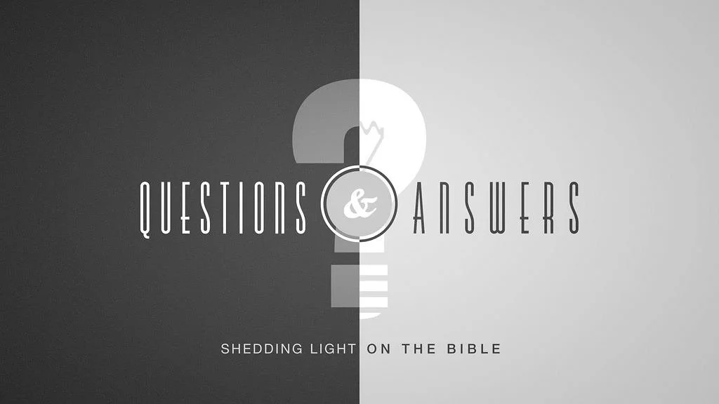 Get your questions ready! 

Tomorrow at 7:30, we will be hosting a Q&amp;A with the Pastors in the back hall. 

All are welcome!