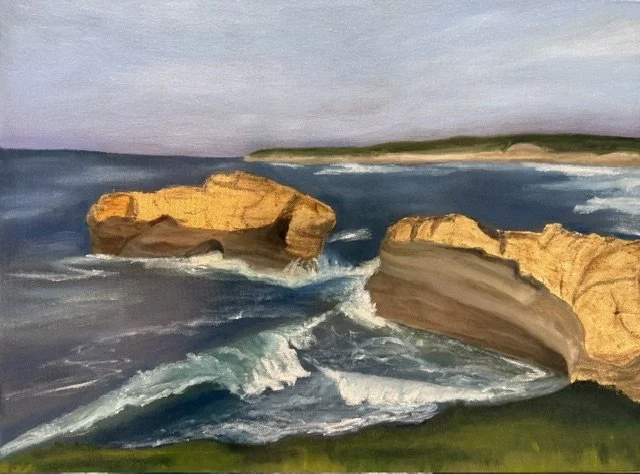 Bridge, oil & gold leaf, 18"x24", $575jpeg.jpeg