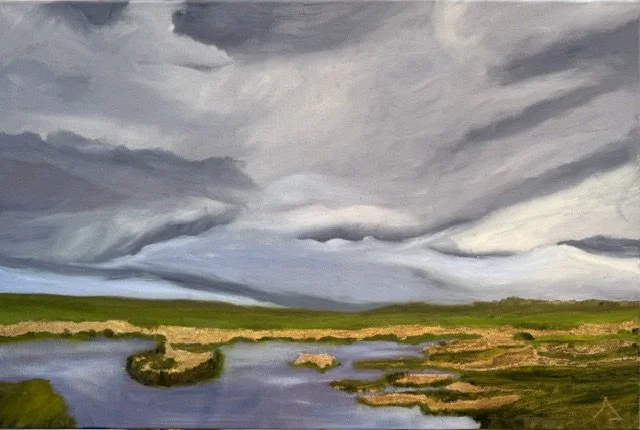 Grounded, oil & gold leaf, 24"x36"x2" $ $725.jpeg