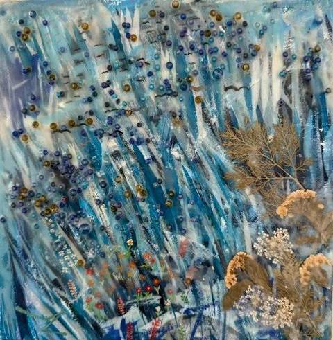 After Rain, encaustic mixed media, 8"x8", $145jpeg.jpeg