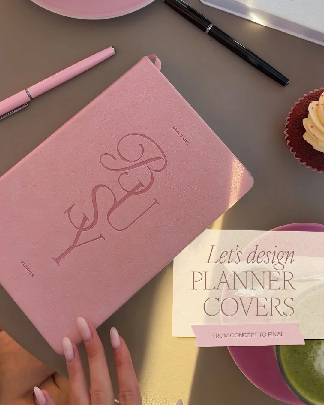 Behind the scenes of designing @herempirelifestyle planner covers ✏️💓

Designed to help women romanticise their lives while staying focused, the overall direction needed to feel both feminine and structured.

I explored a range of cover concepts bef