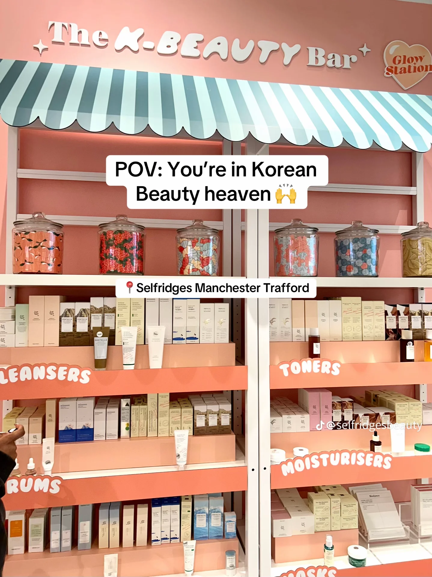 Pick and mix inspired K-beauty illustrations created for LUNEIA Brands K-Beauty Bar pop-up at Selfridges Trafford Centre by Lorna Ami Studio