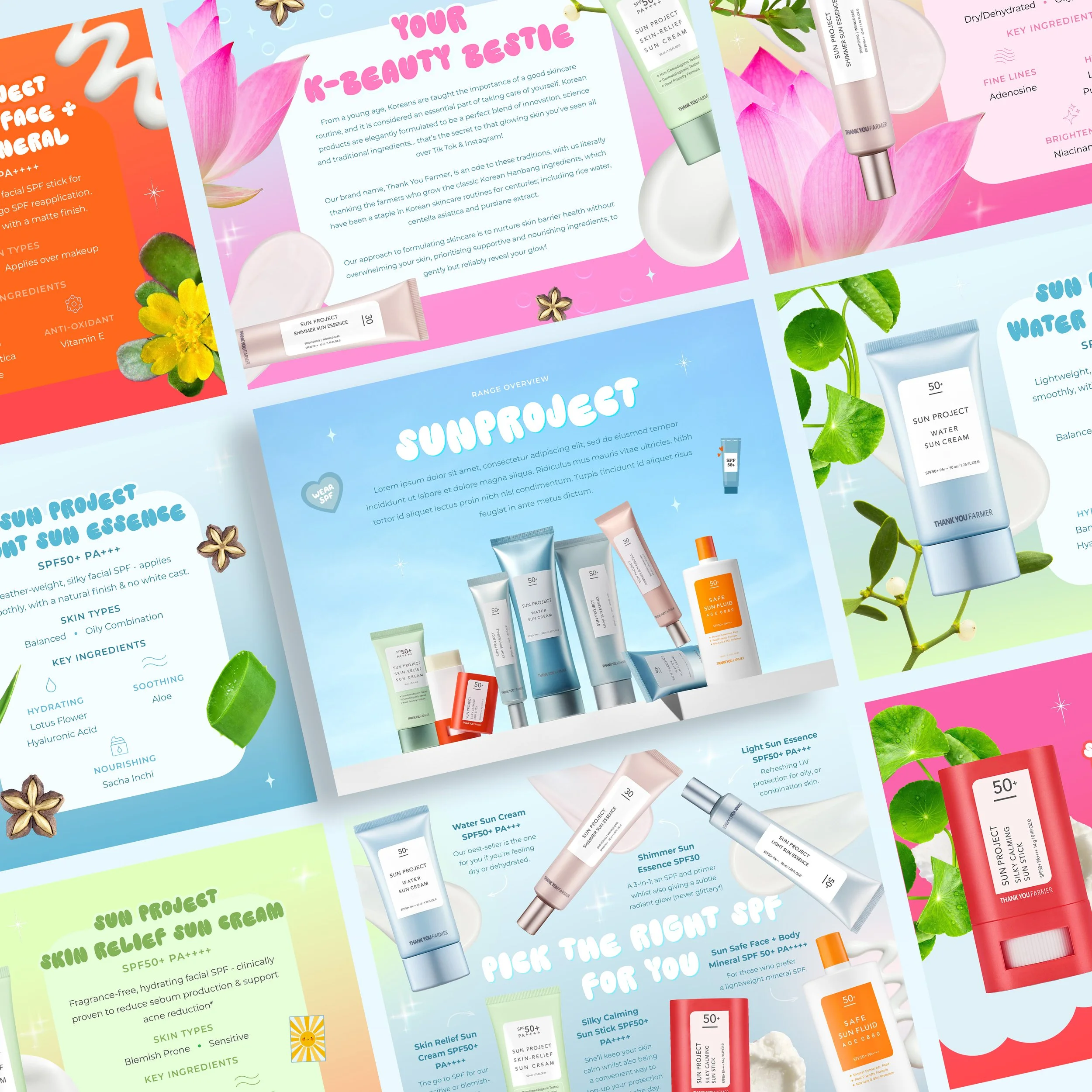 Thank You Farmer Sun Project brand deck and marketing materials designed by Lorna Ami Studio