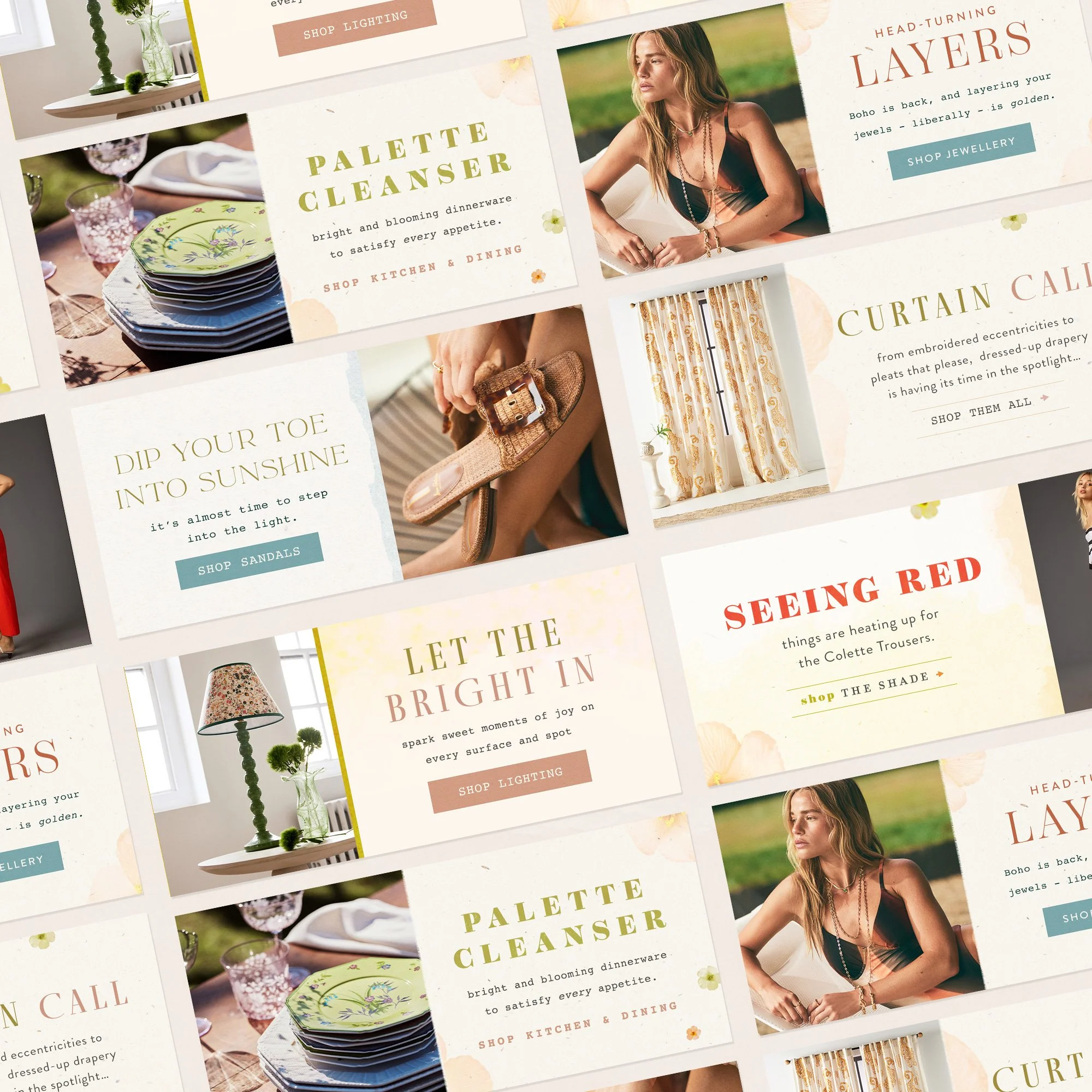 Anthropologie EU email newsletter banner design by Lorna Ami Studio