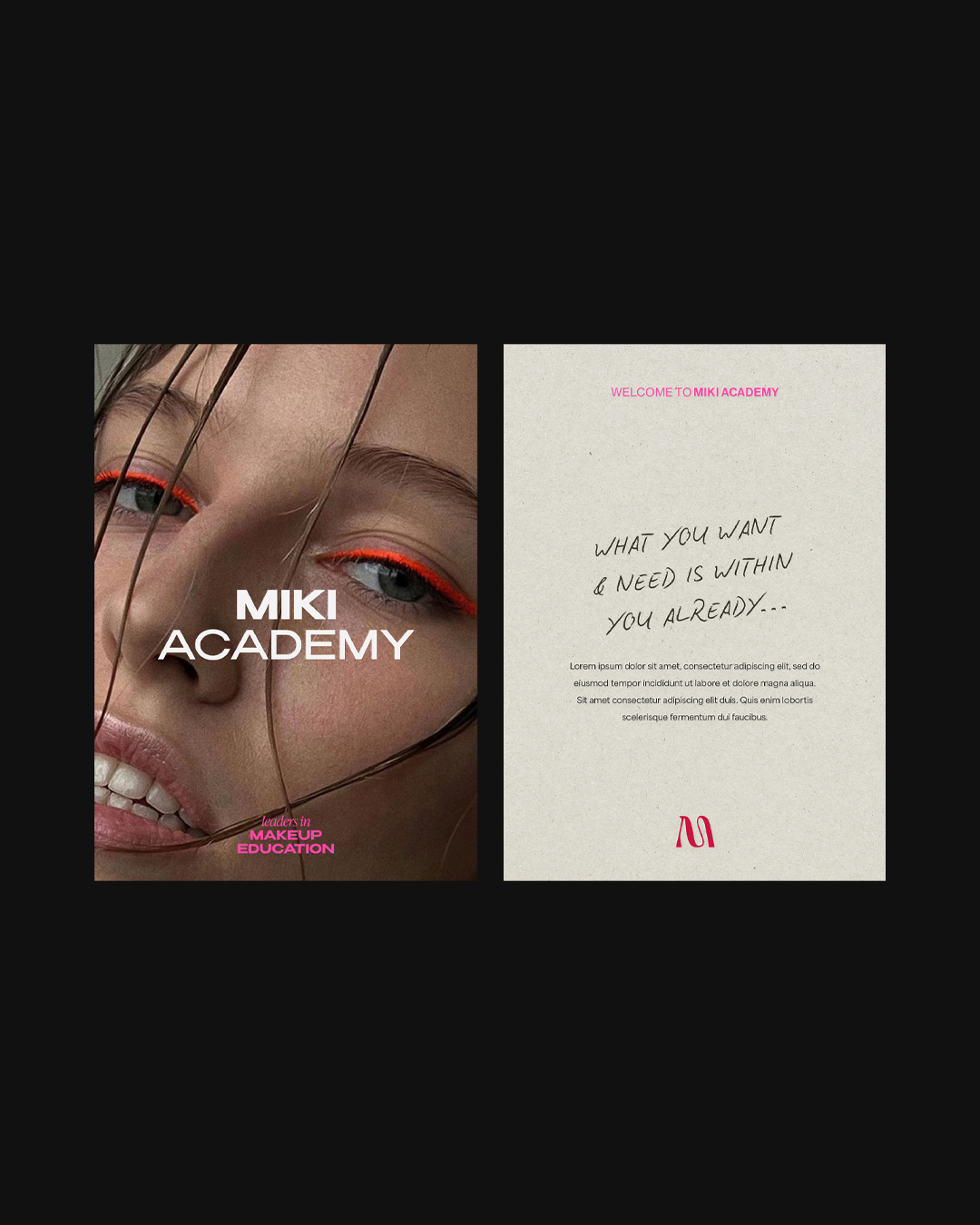 modern beauty brand identity design for MIKI